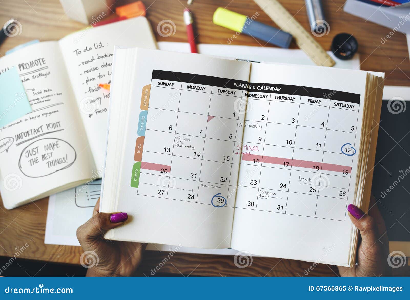 calendar planner organization management remind concept