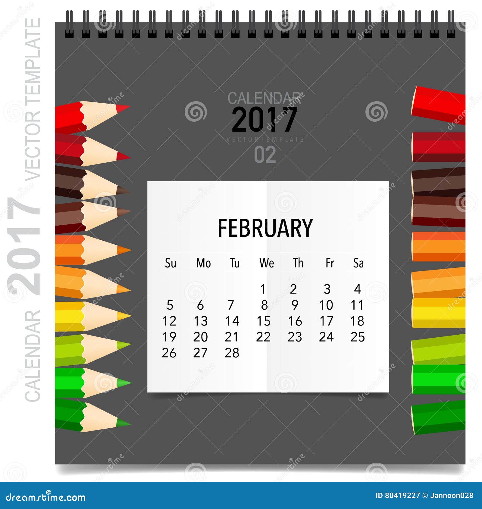 2017 Calendar Planner Vector Design, Monthly Calendar Template Stock