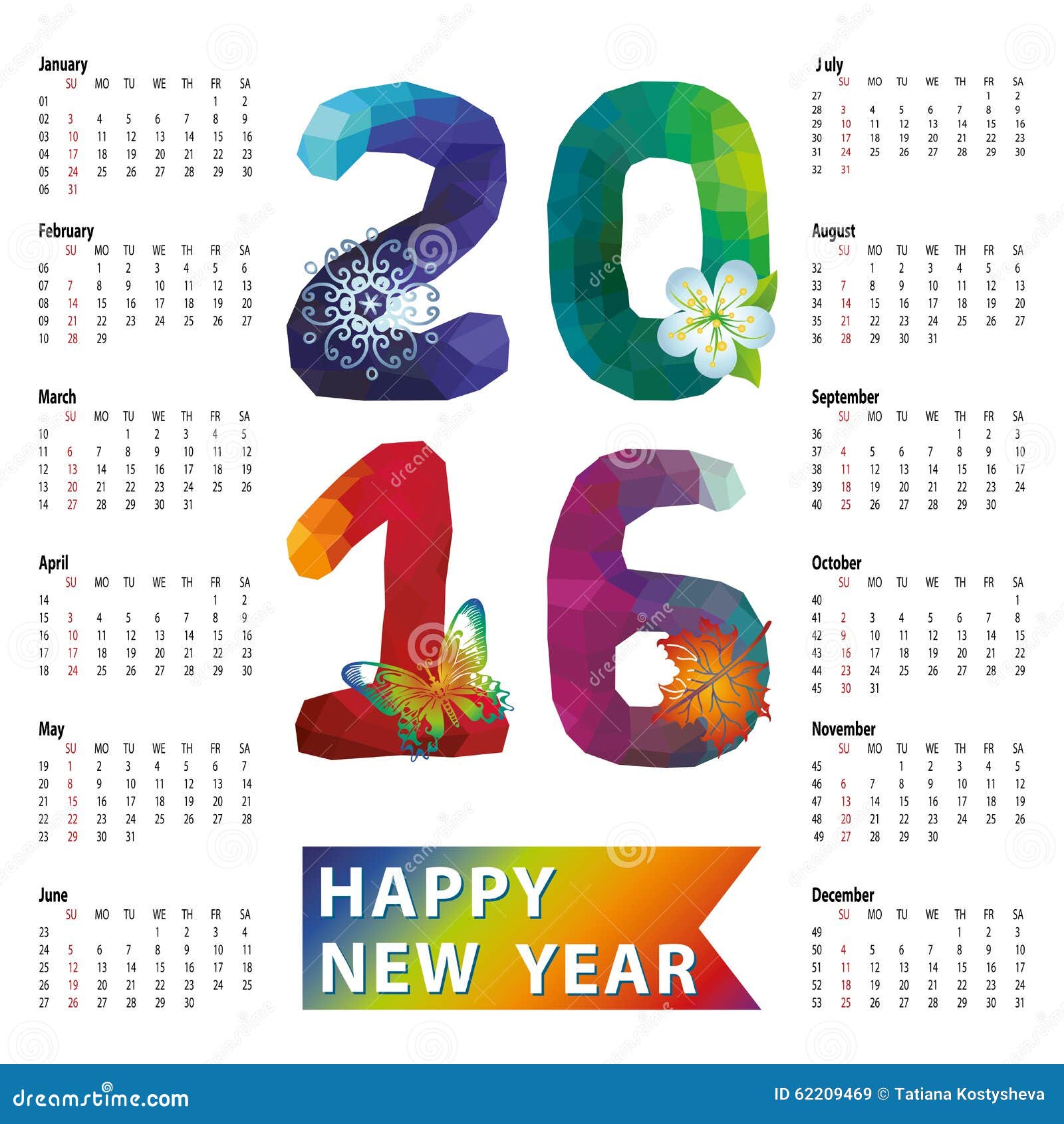 week number of 2016 week number of 2016