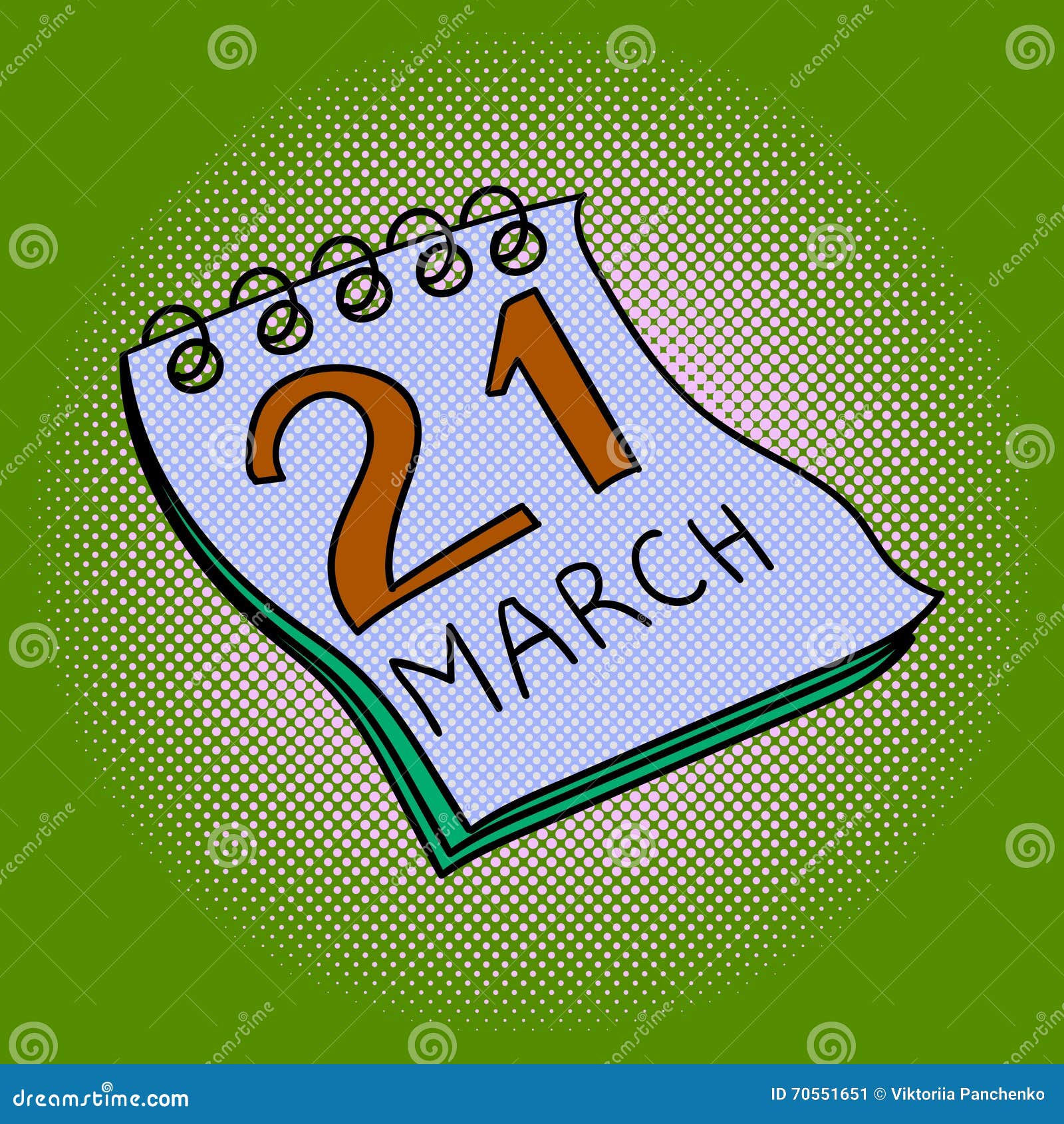 Calendar Pop Art Vector Illustration Stock Vector Illustration of