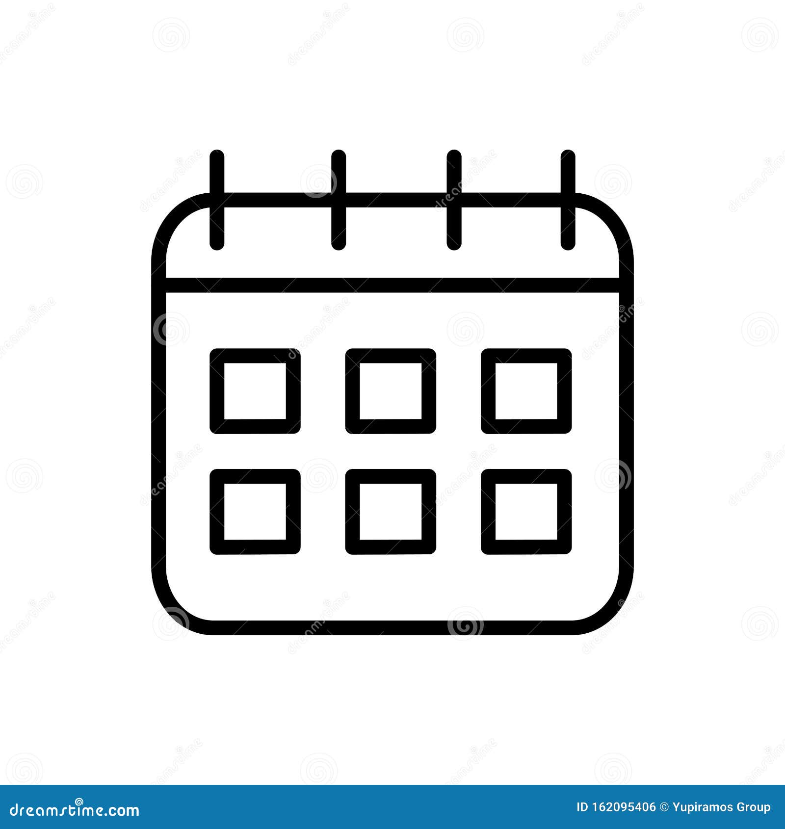 Calendar Reminder Delivery Icon Thick Line Stock Vector - Illustration ...