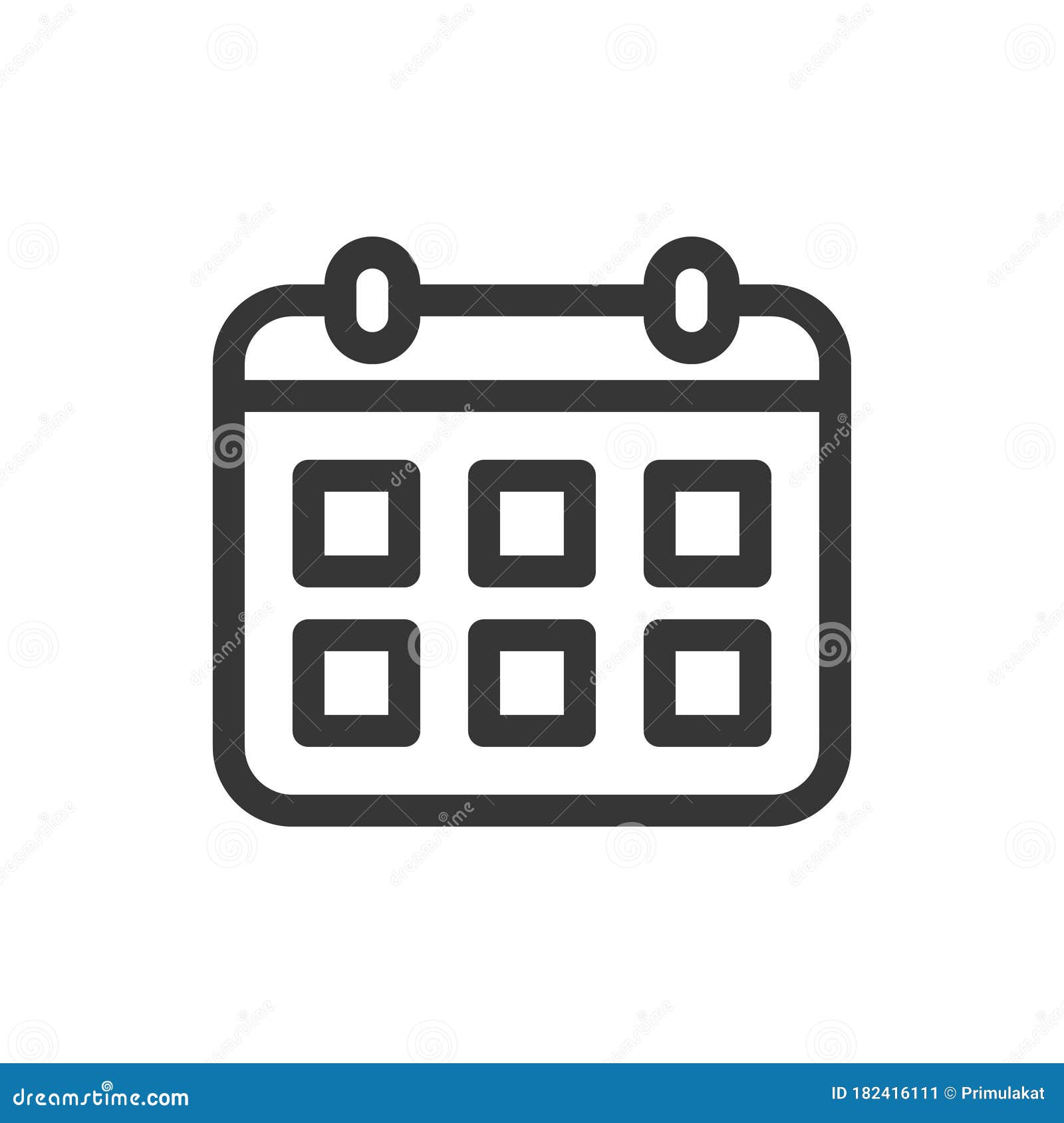 Calendar Schedule Line Style Isolated Vector Icon Stock Vector ...