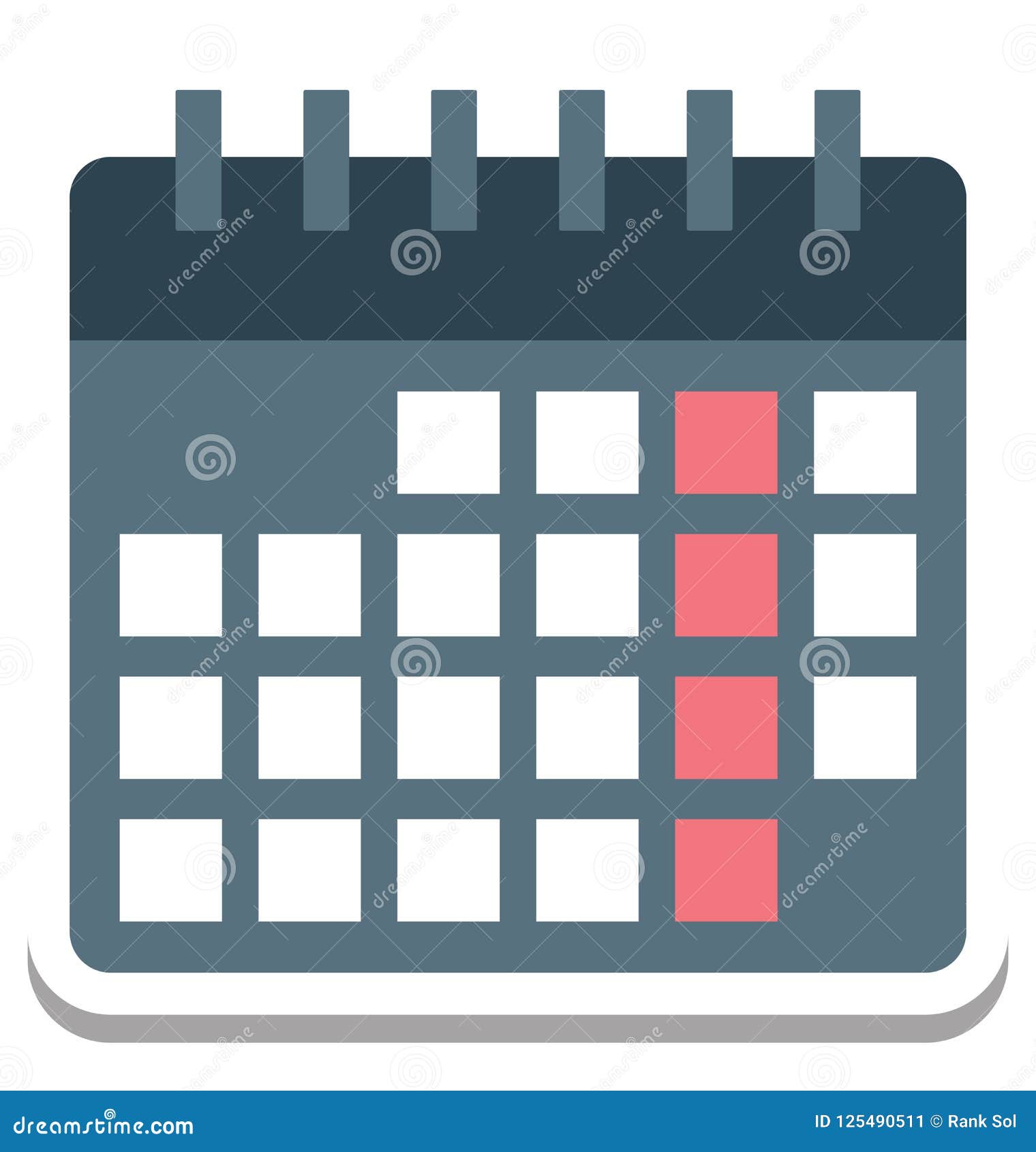 Calendar, Schedule Vector Icon Editable Stock Vector Illustration of