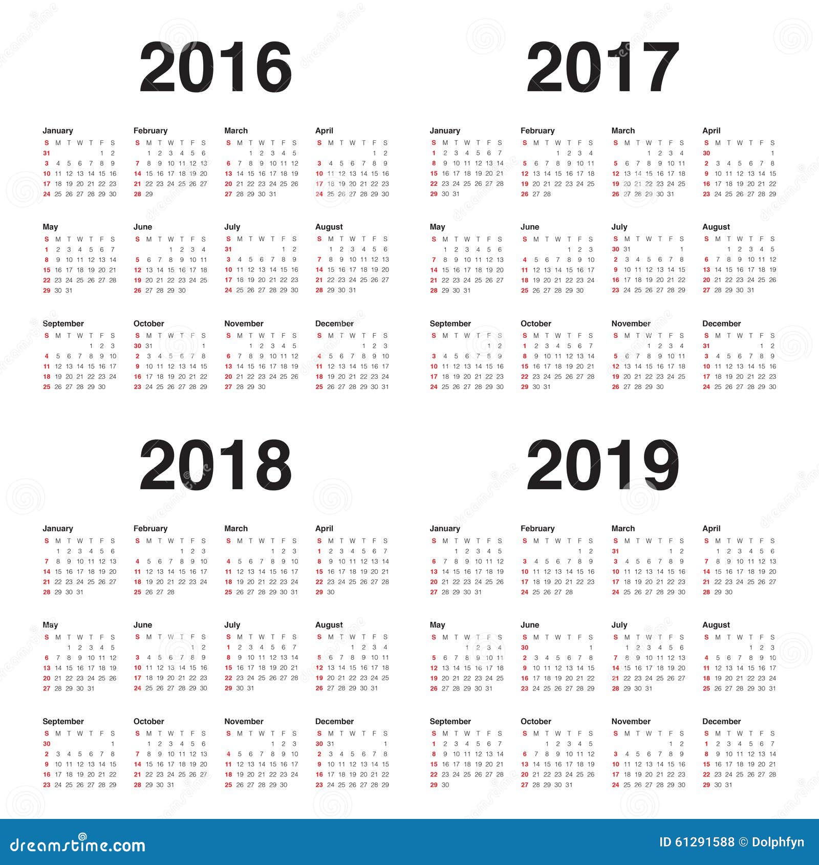 Simple Calendar Template 2015 from thumbs.dreamstime.com