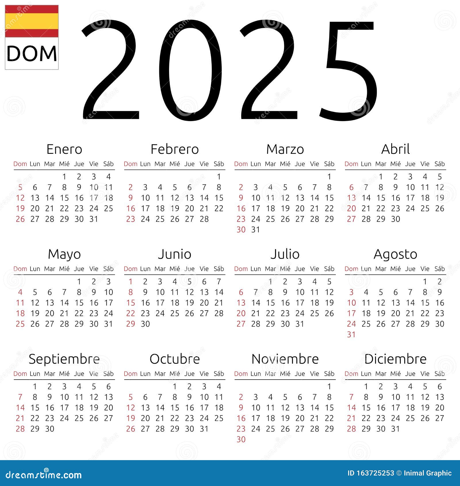 calendar-2025-spanish-sunday-stock-vector-illustration-of-neat-letter-163725253
