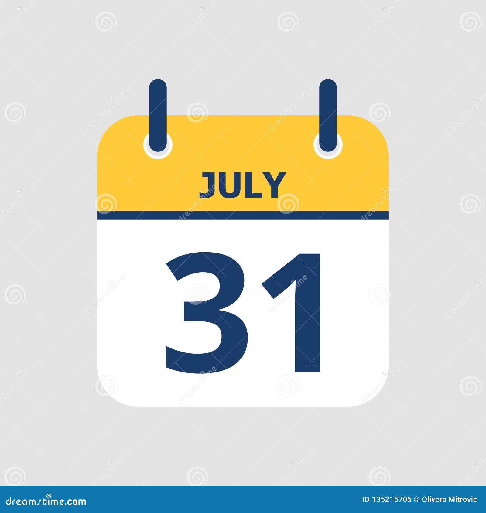 calendar-31st-of-july-stock-vector-illustration-of-lifestyle-135215705