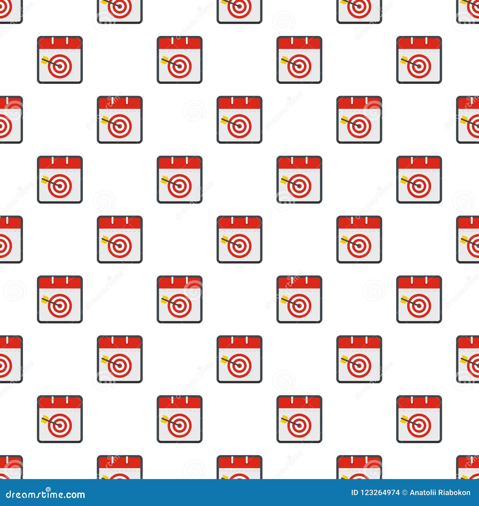 Calendar Target Pattern Seamless Stock Illustration Illustration of