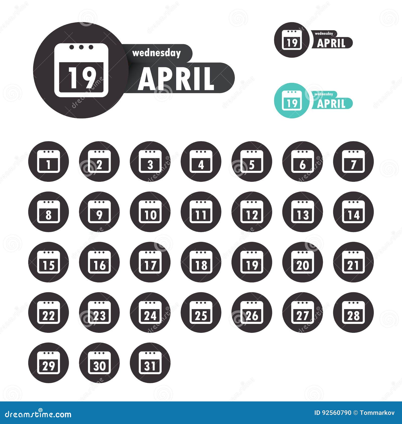 Calendar Template For Numbers from thumbs.dreamstime.com