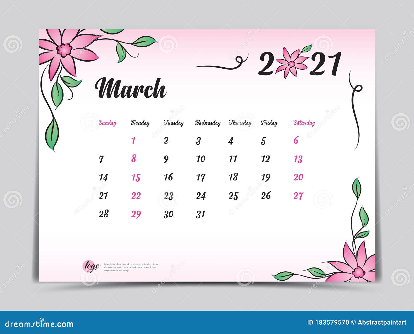 March Printable Calendar Customize