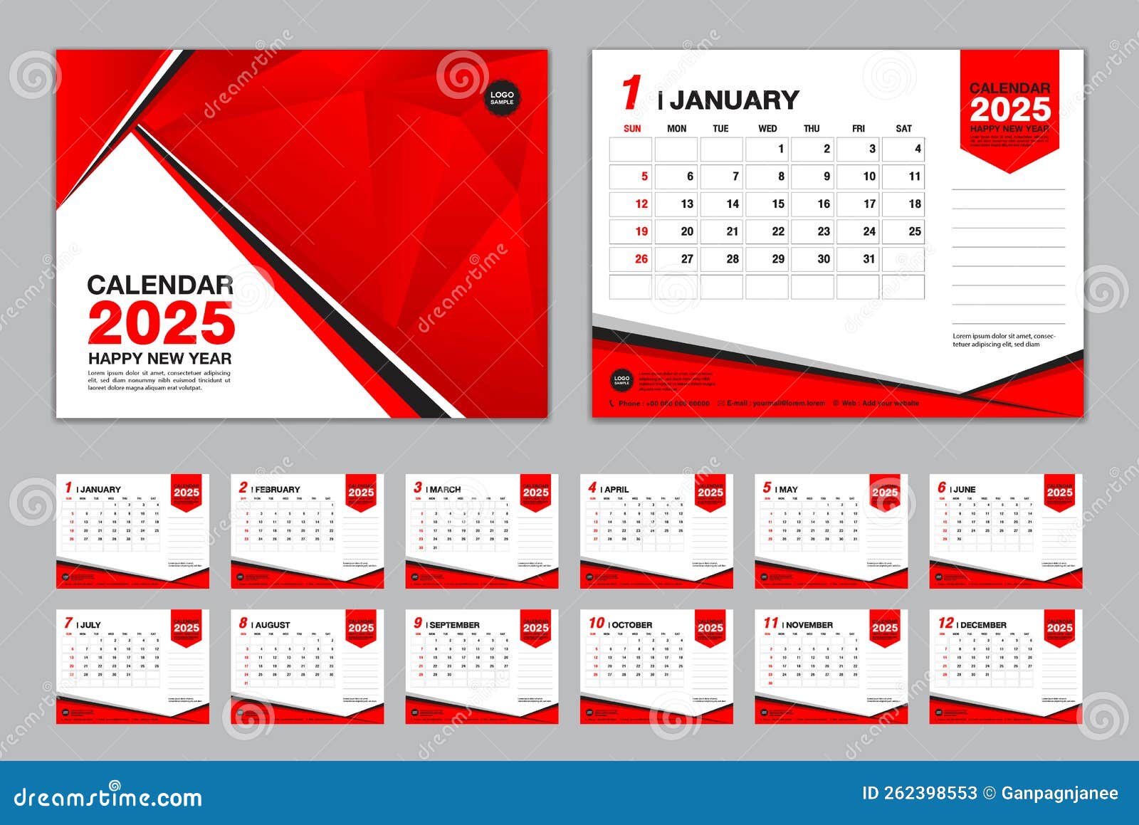 calendar-2025-template-set-vector-week-starts-sunday-set-of-12-month-desk-calendar-2025-year