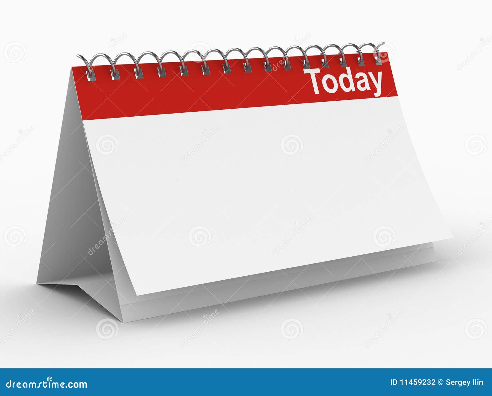 calendar for today on white background