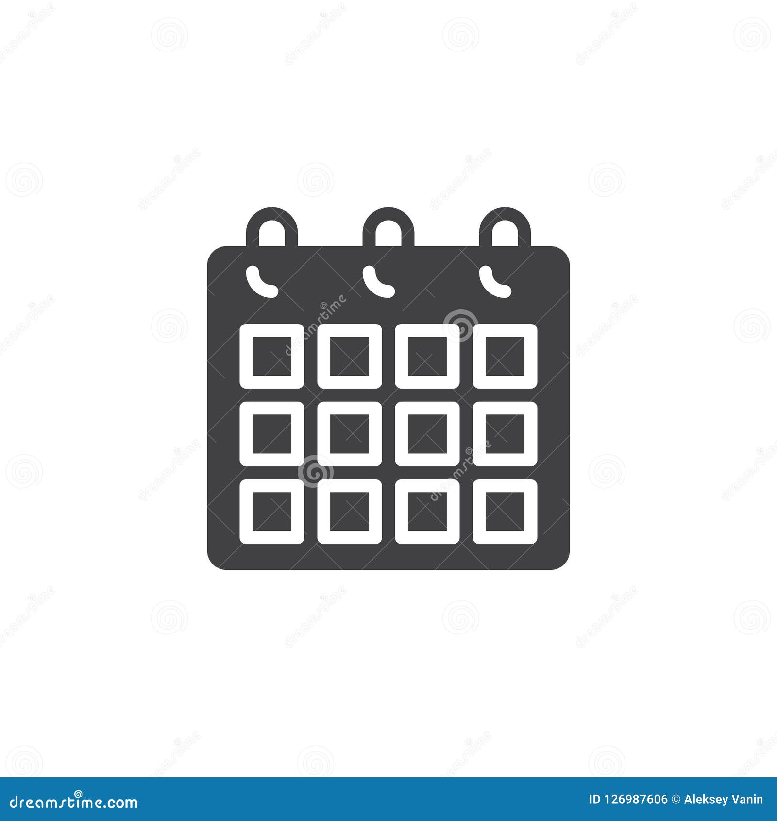Calendar Vector Icon Stock Vector Illustration Of Graphics 126987606
