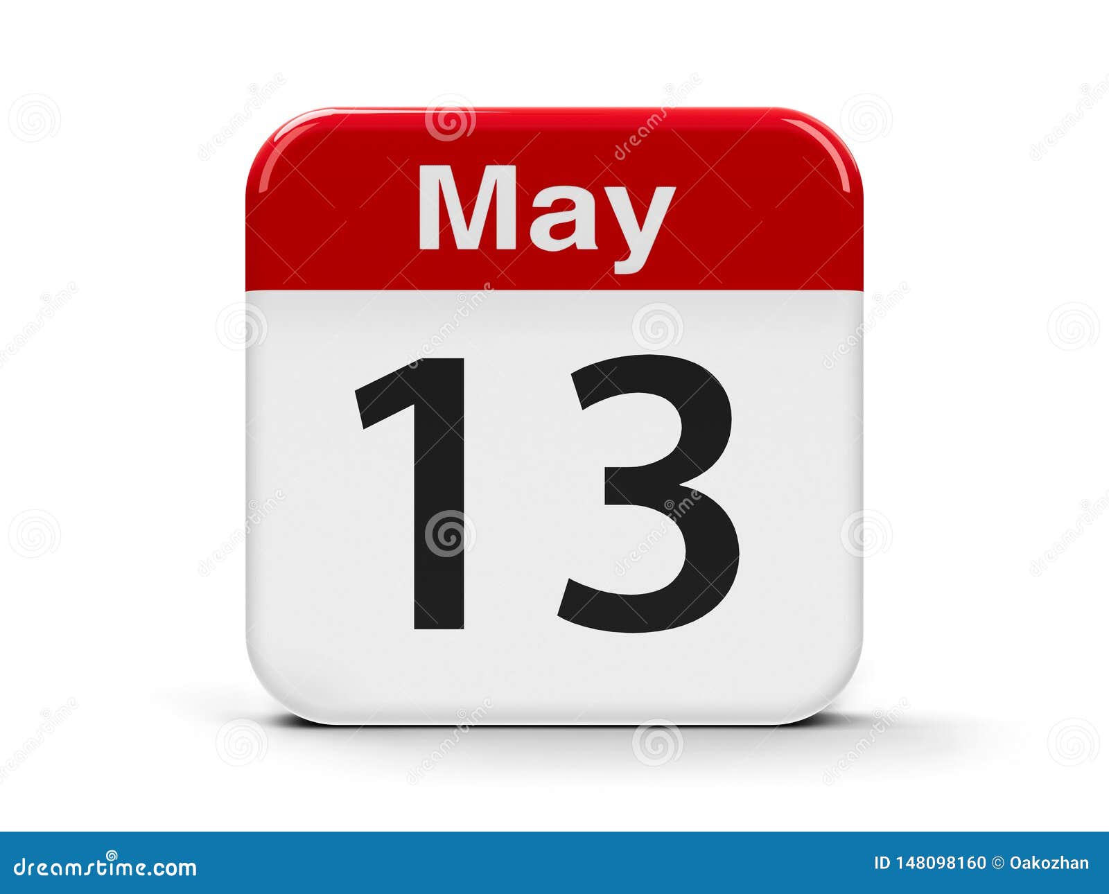 13th May Calendar stock illustration. Illustration of number 148098160