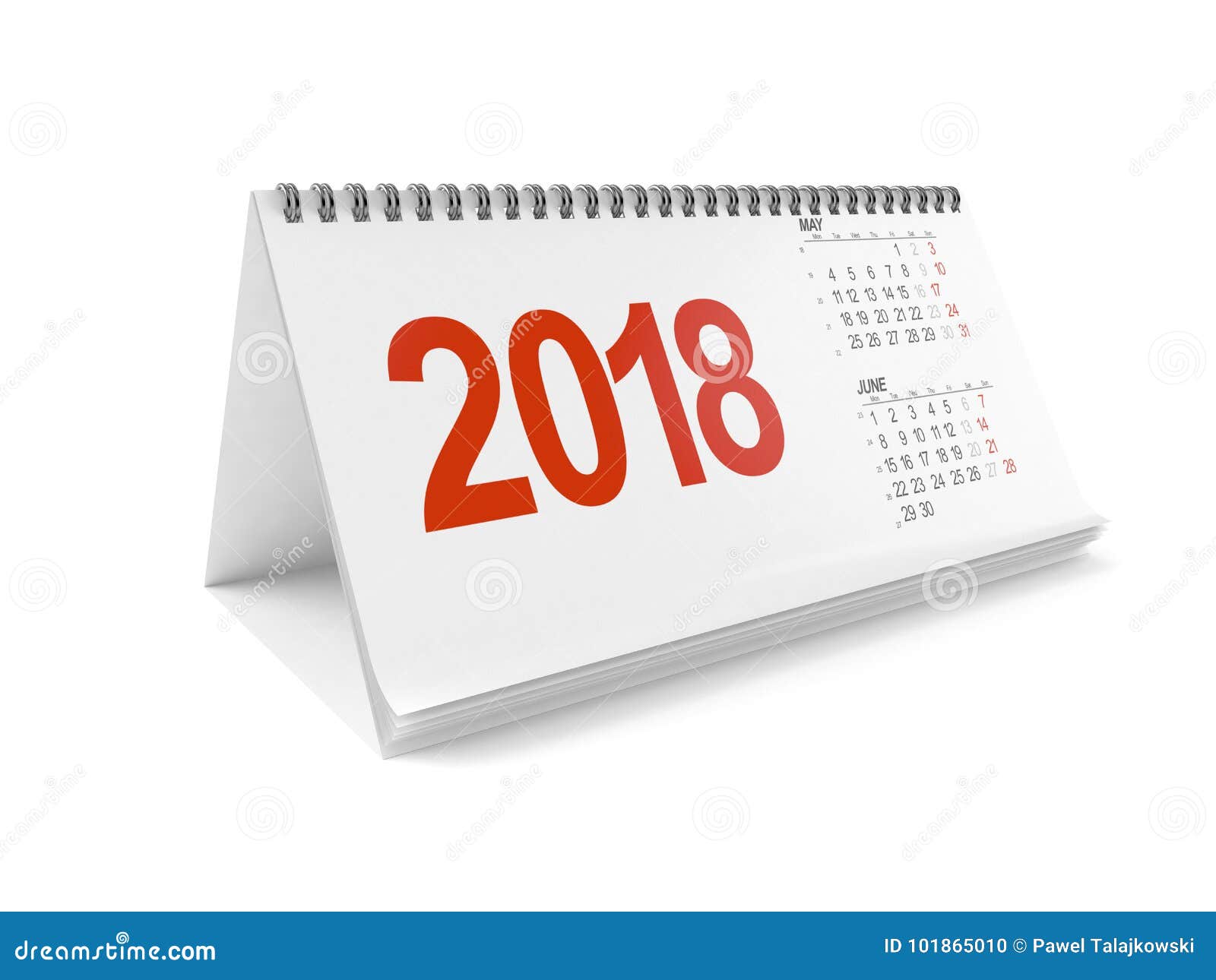 2018 calendar stock illustration. Illustration of calendar - 101865010