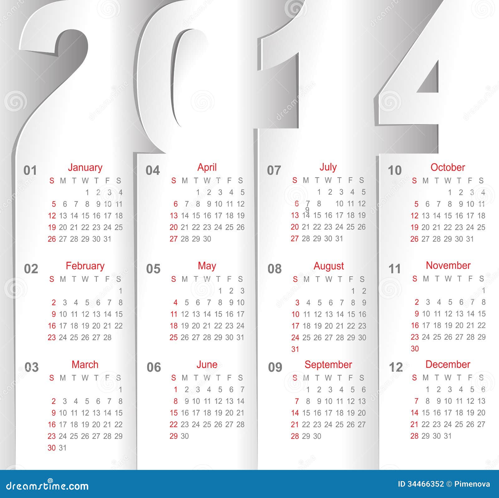 calendar stock vector illustration of clean calendar