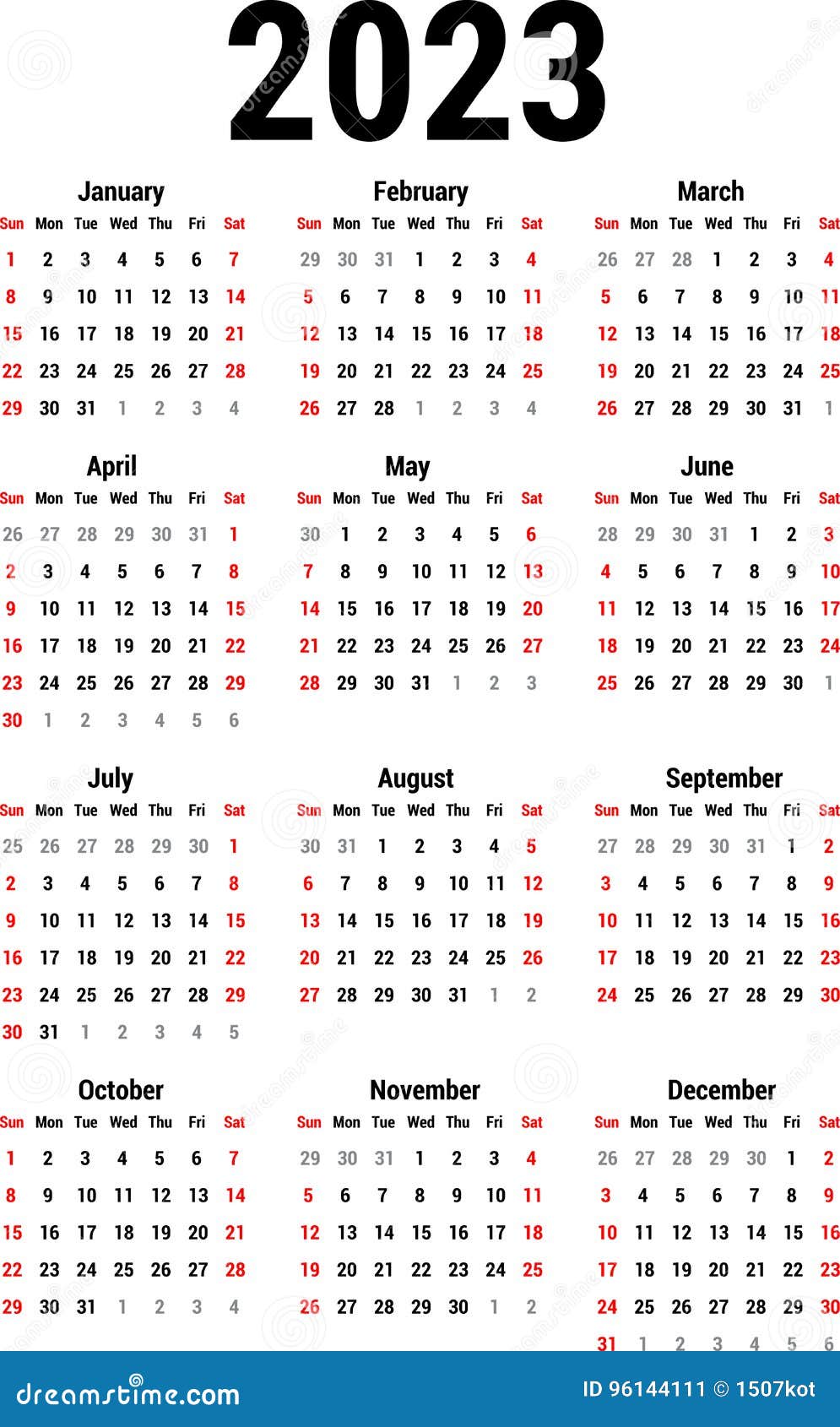 2016 2021 Calendar Black Text On A White Background