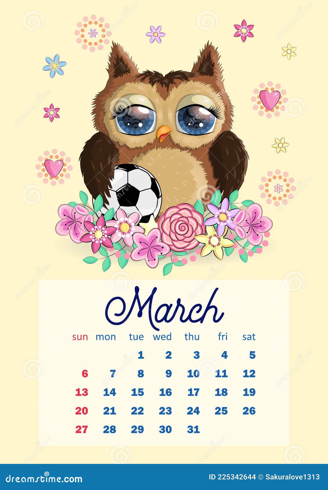 Calendario Por Mes 2022 Calendario 2022. Búhos Y Pájaros Lindos Por Mes Ilustración del Vector -  Ilustración de fecha, nuevo: 225342644