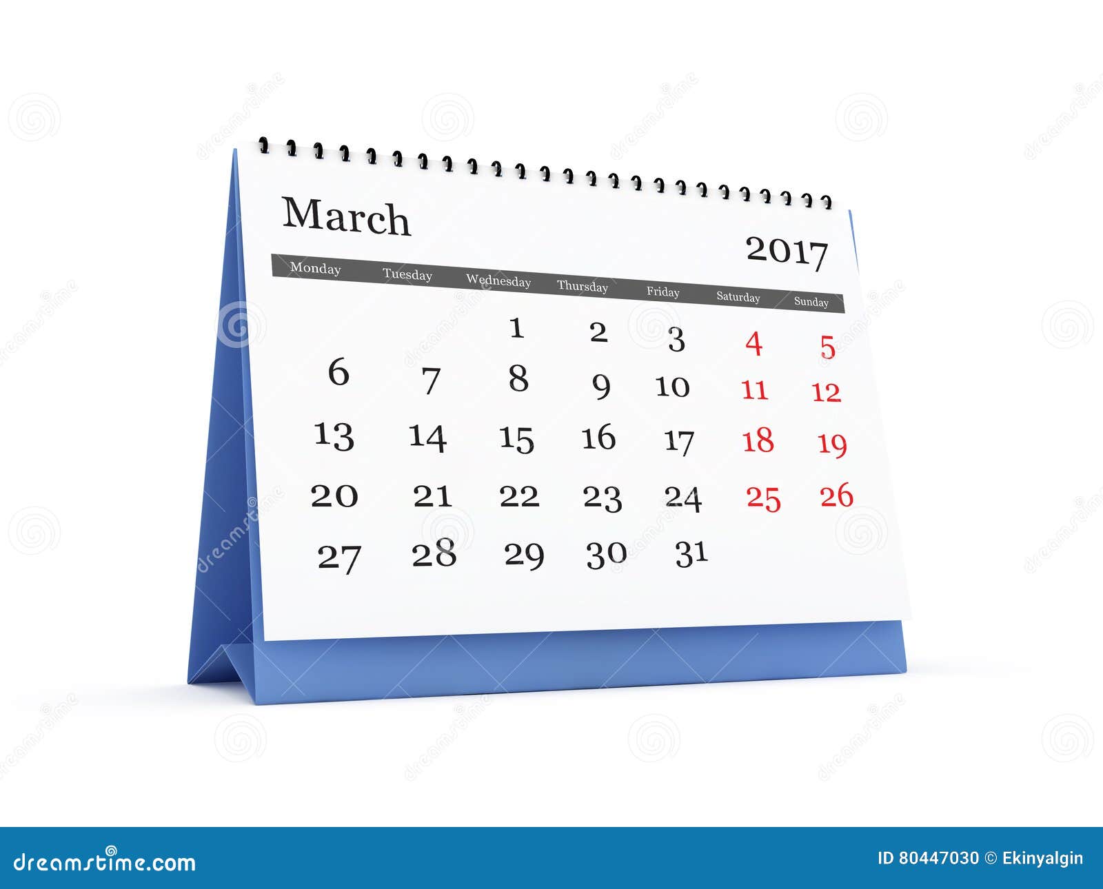 Calendario Da Scrivania 2017 Marzo Illustrazione di Stock - Illustrazione  di cancelleria, calendario: 80447030