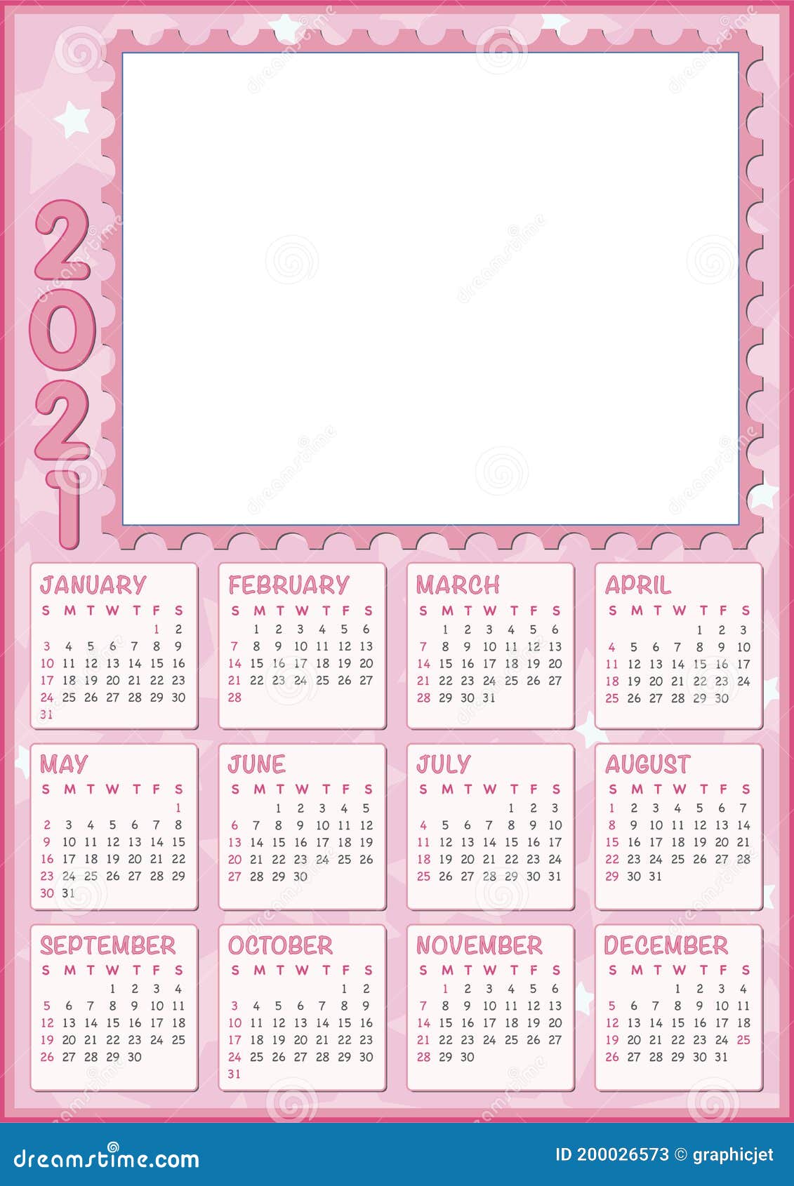 Conveniente Escudero Encantador Calendario De Niñas 2021 Con Foto Ilustración del Vector - Ilustración de  foto, mejor: 200026573