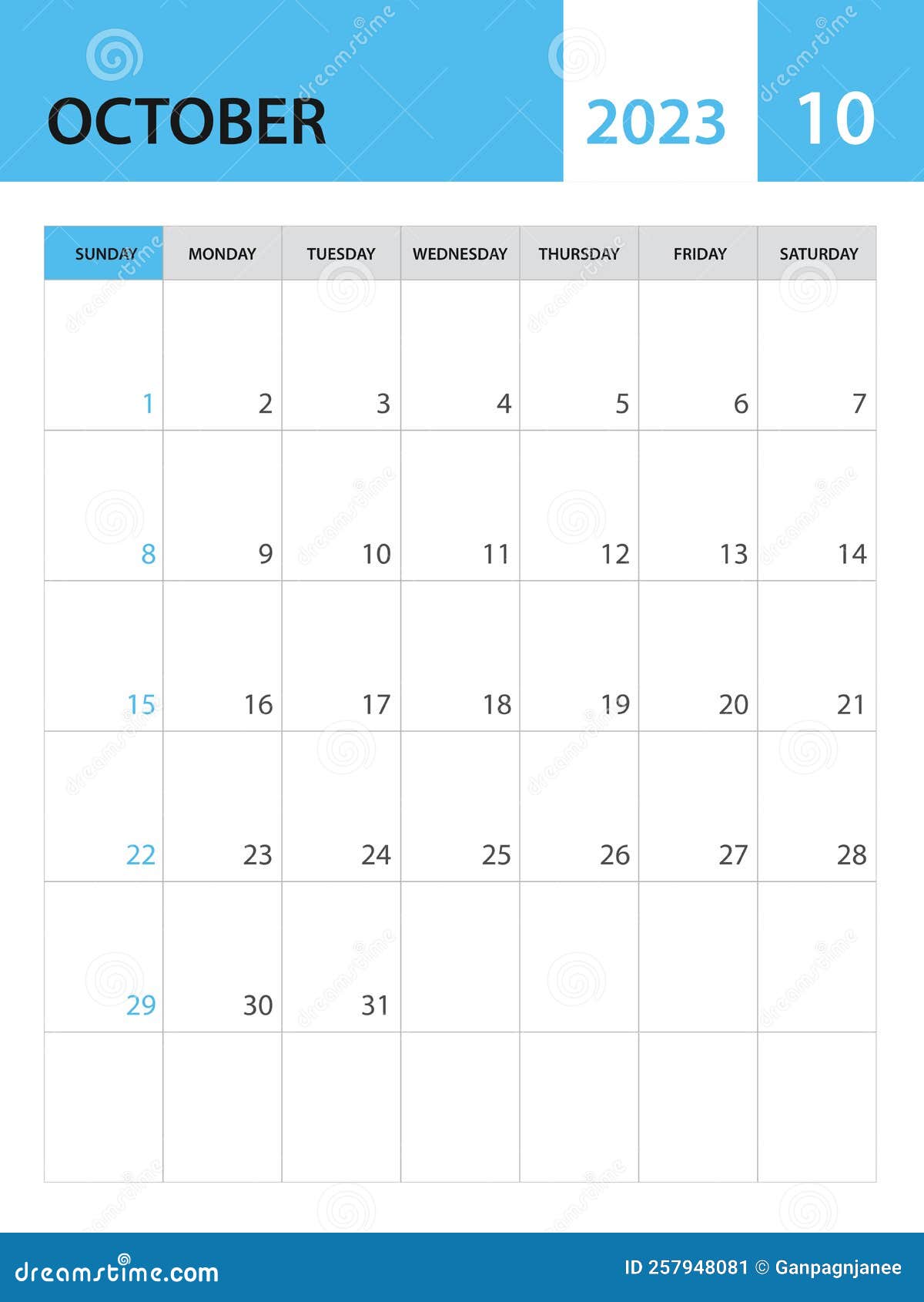 vector de plantilla de calendario mensual 2023 de negocio mínimo creativo.  escritorio, calendario de pared para