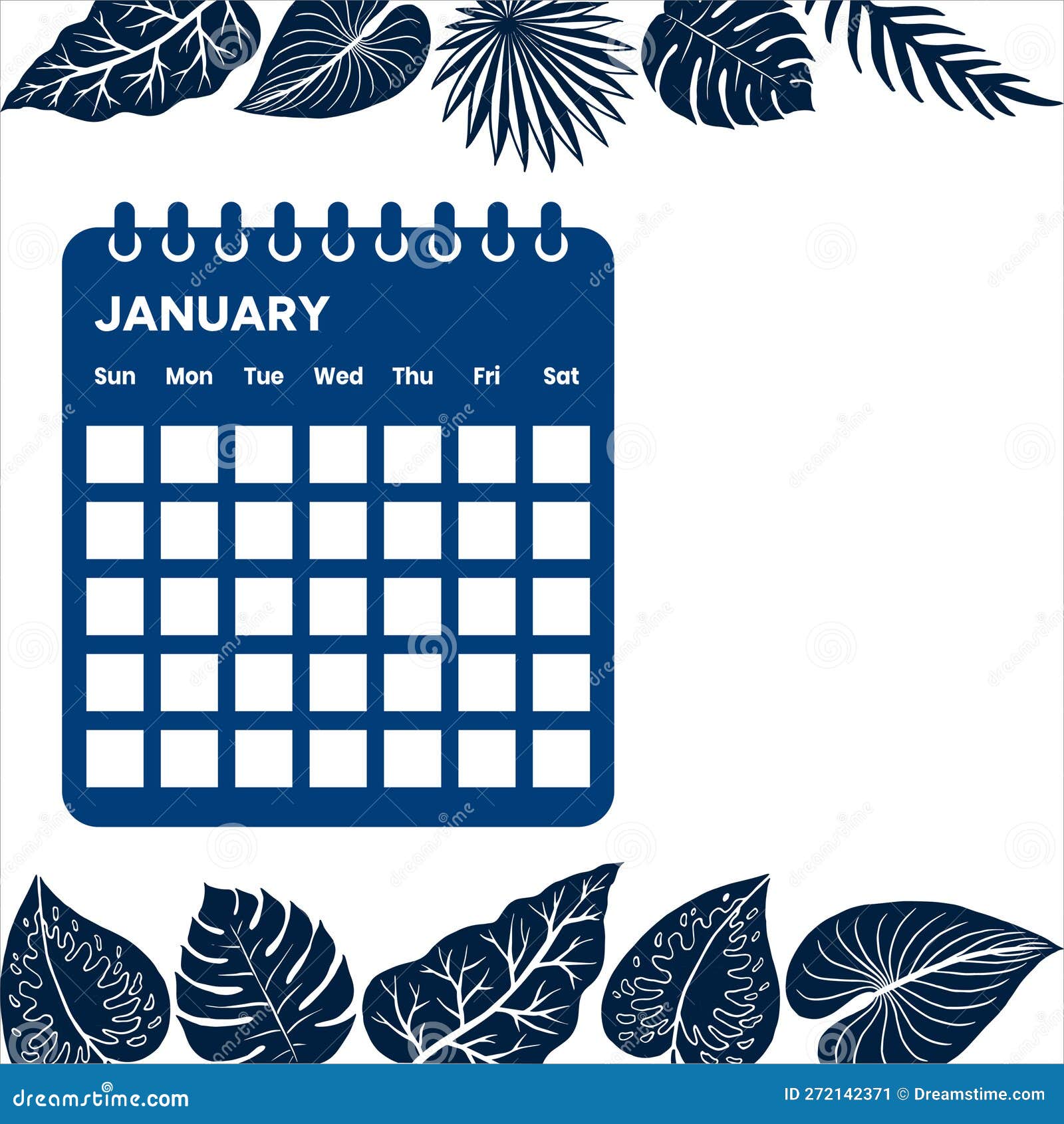 Calendario Del Mes De Enero Mes De Enero Colorido Calendario De Enero