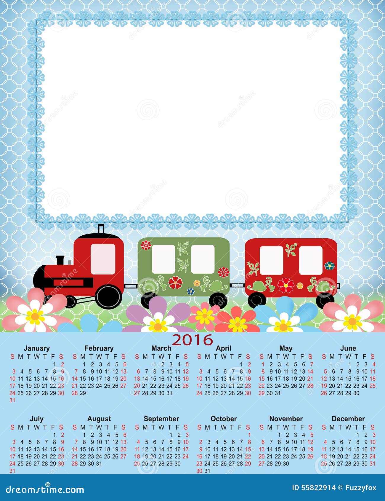 Calendario Dell'illustrazione Per 2016 Nella Progettazione Dei Bambini  Illustrazione di Stock - Illustrazione di elemento, disegno: 55822914