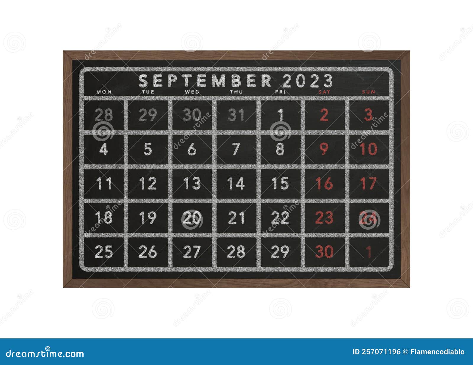 Calendario Della Lavagna Nera Del 2023 Settembre Fotografia Stock -  Immagine di taglio, agenda: 257071196