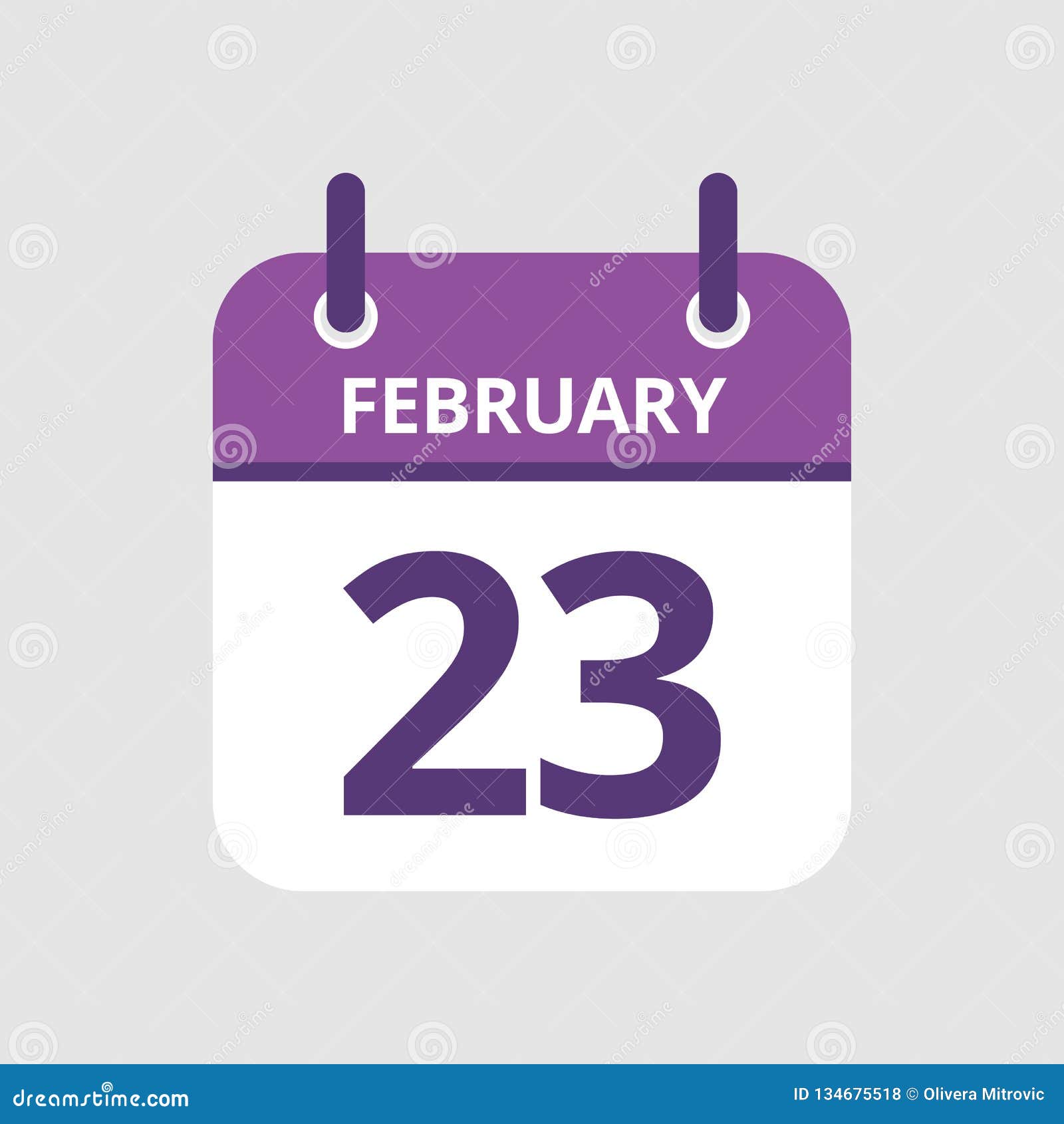 Calendario El 23 De Febrero Ilustración del Vector Ilustración de