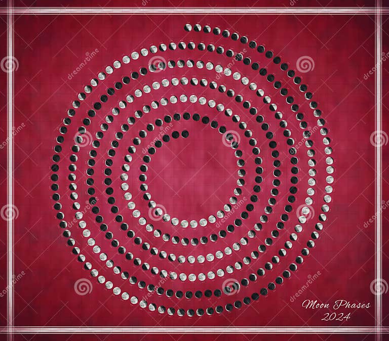 Calendario Lunar 2024 Fases De La Luna Espiral Foto de archivo Imagen