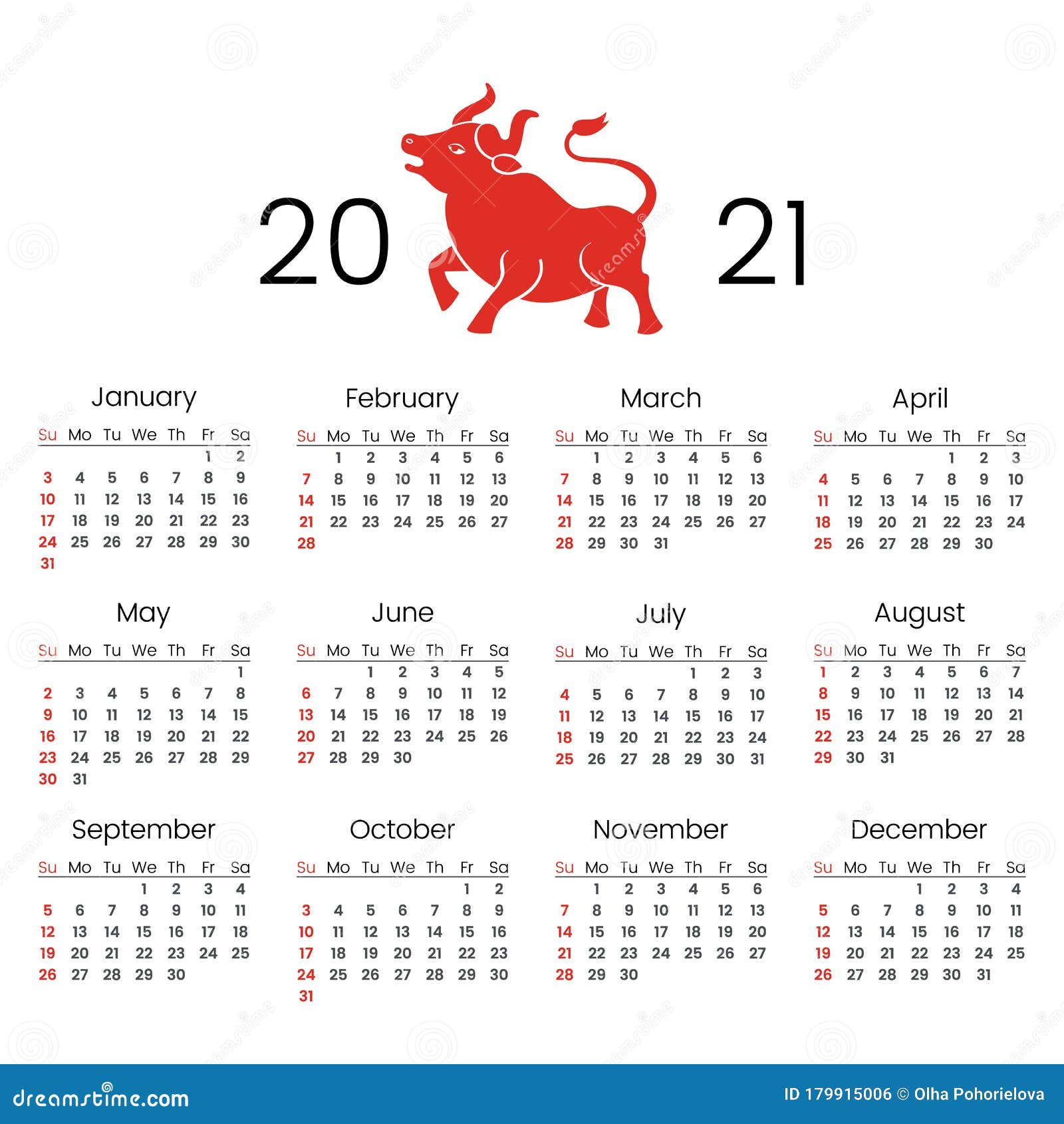 Calendario 2021 Para El Nuevo Ano Con La Imagen De Un Buey Ano Del Toro Segun El Calendario Lunar Chino Cuadricula De Calendario Stock De Ilustracion Ilustracion De Lunar Segun 179915006 calendario lunar año 2021