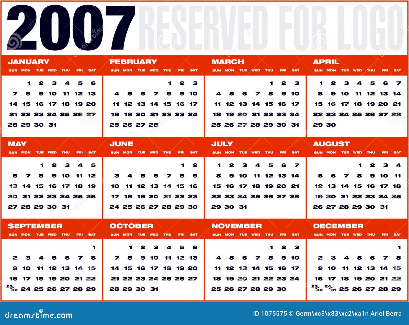 2007 Calendar Stock Illustrations – 113 2007 Calendar Stock Illustrations,  Vectors & Clipart - Dreamstime
