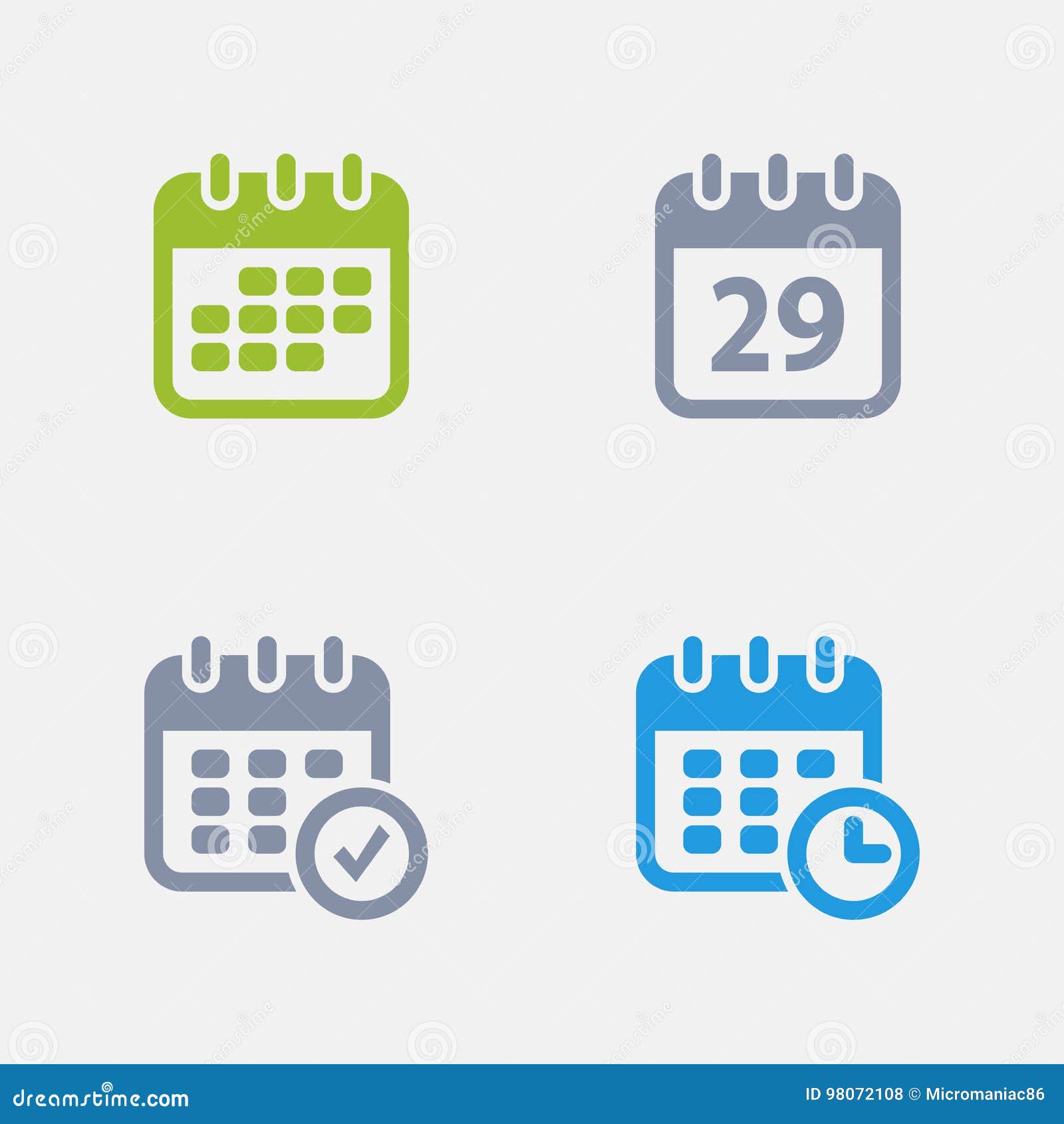 Calendars Granite Icons stock vector. Illustration of date 98072108