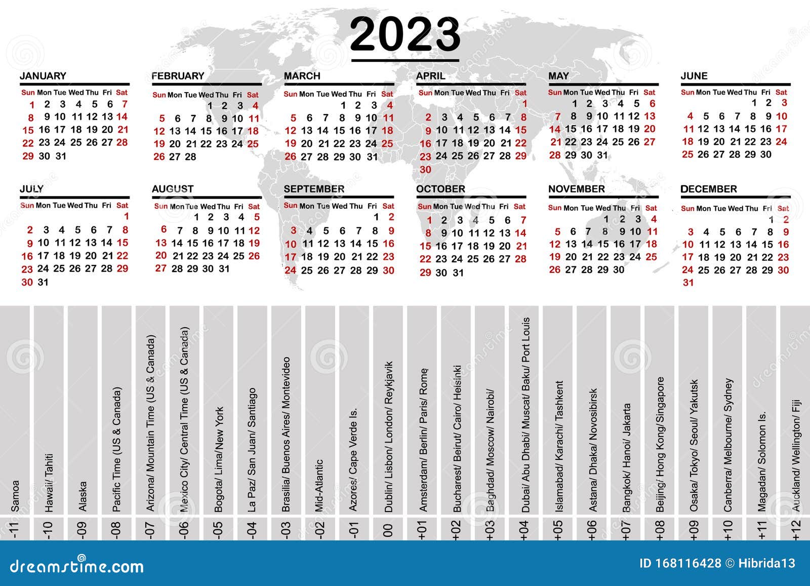 Calendrier 2023 simple