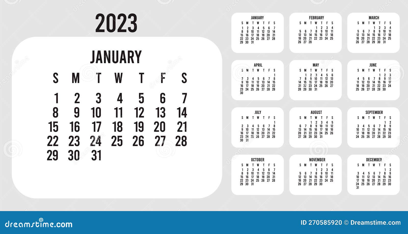 Calendrier 2023 simple