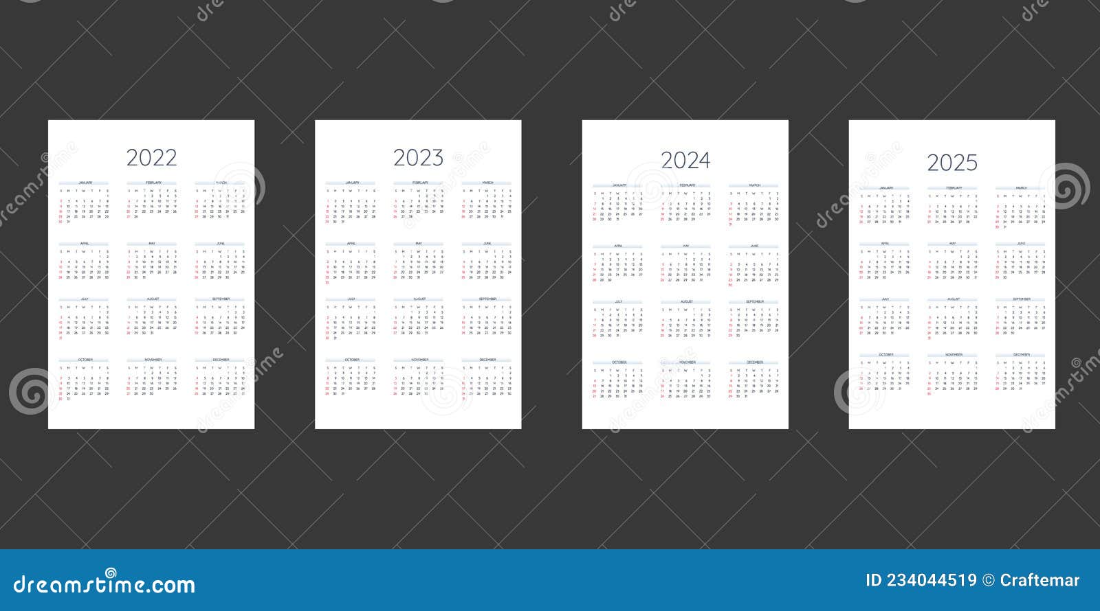 Calendrier Mensuel Classique Pour 2024 Calendrier Dans Le Style De