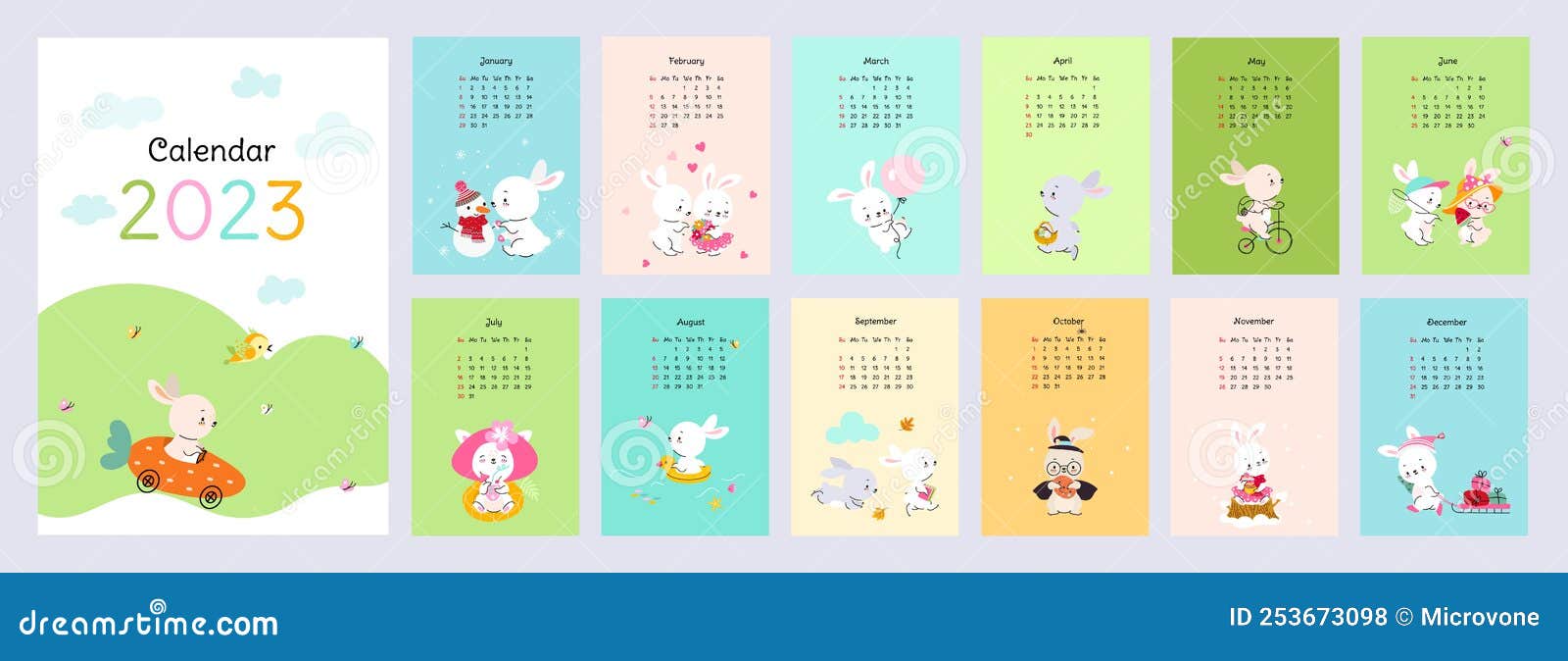 Calendrier mural amusant pour animaux, calendrier créatif, mignon