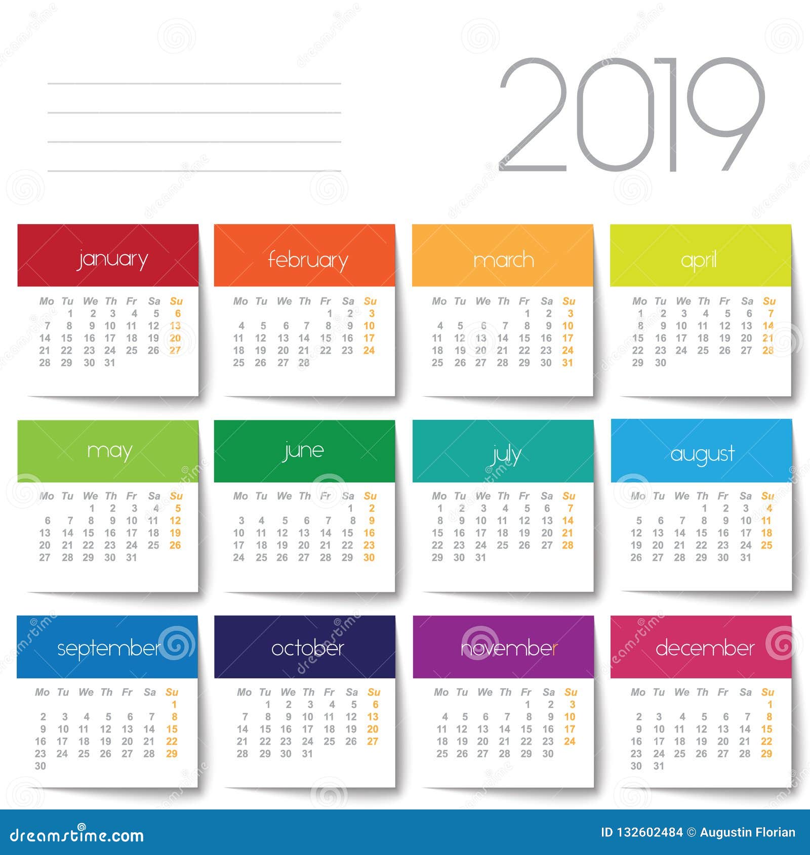 calendrier de la poste 2019