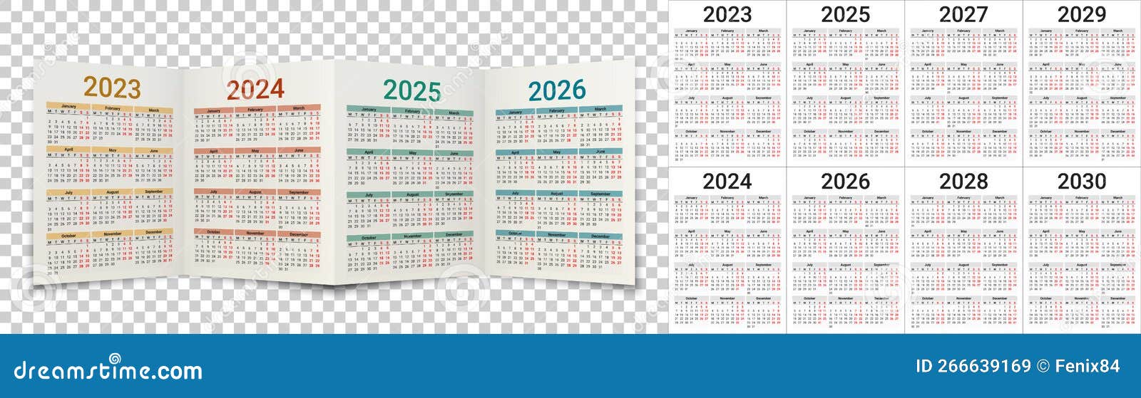 calendrier 2024, 2025, modèle 2026, conception de calendrier de