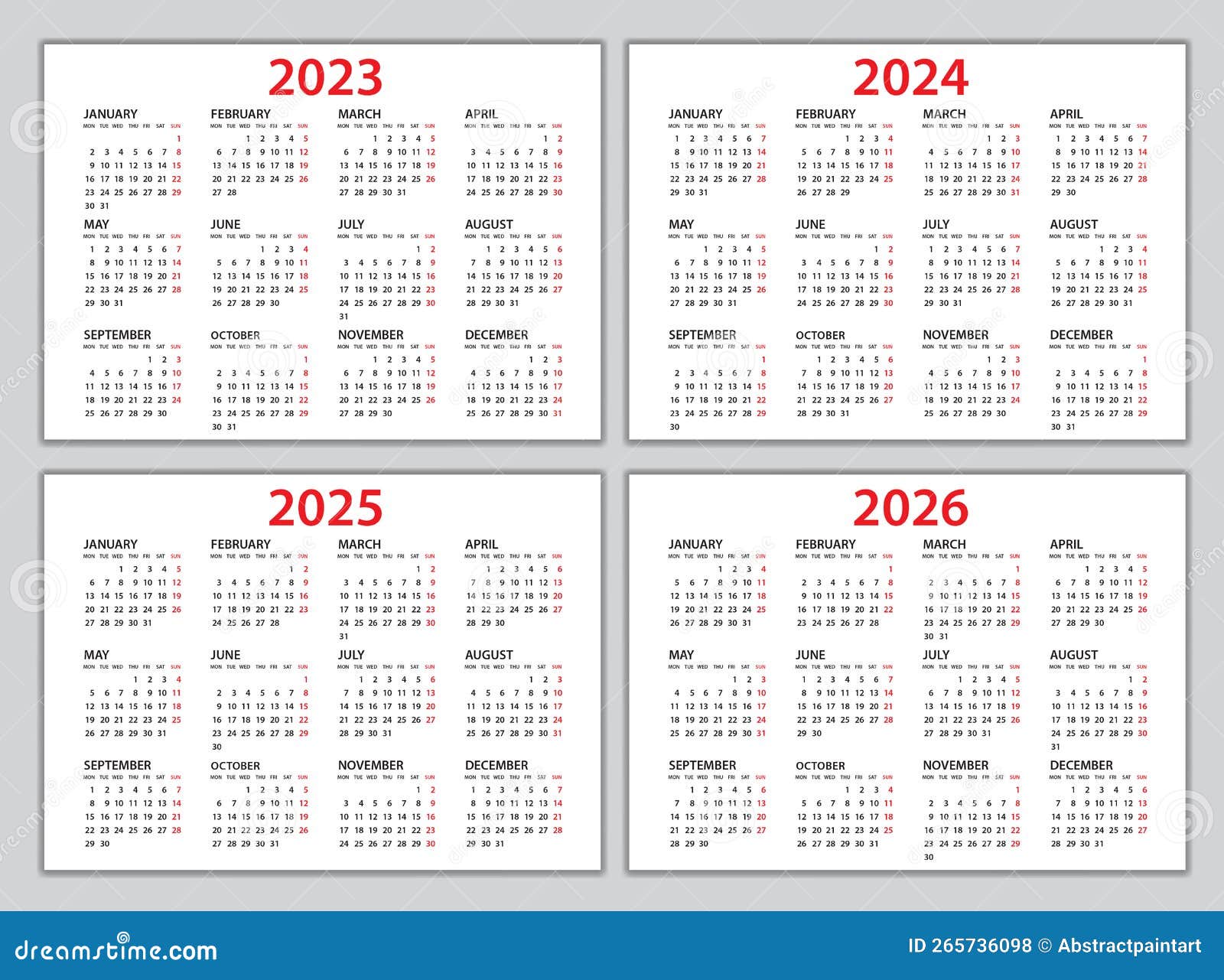 Calendrier 2022 2023 2024 2025 et modèle d'agenda de planificateur