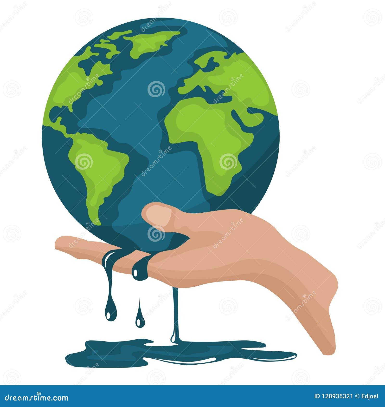 global warming, planet earth melting in a person`s hand