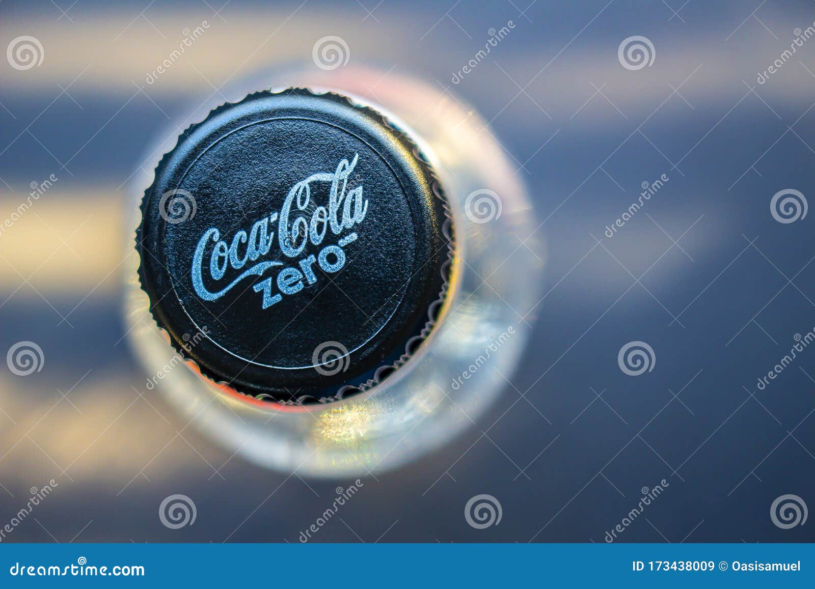 Top View Of A Empty Coca Cola Zero Plastic Bottle Editorial Stock Image Image of caffeine