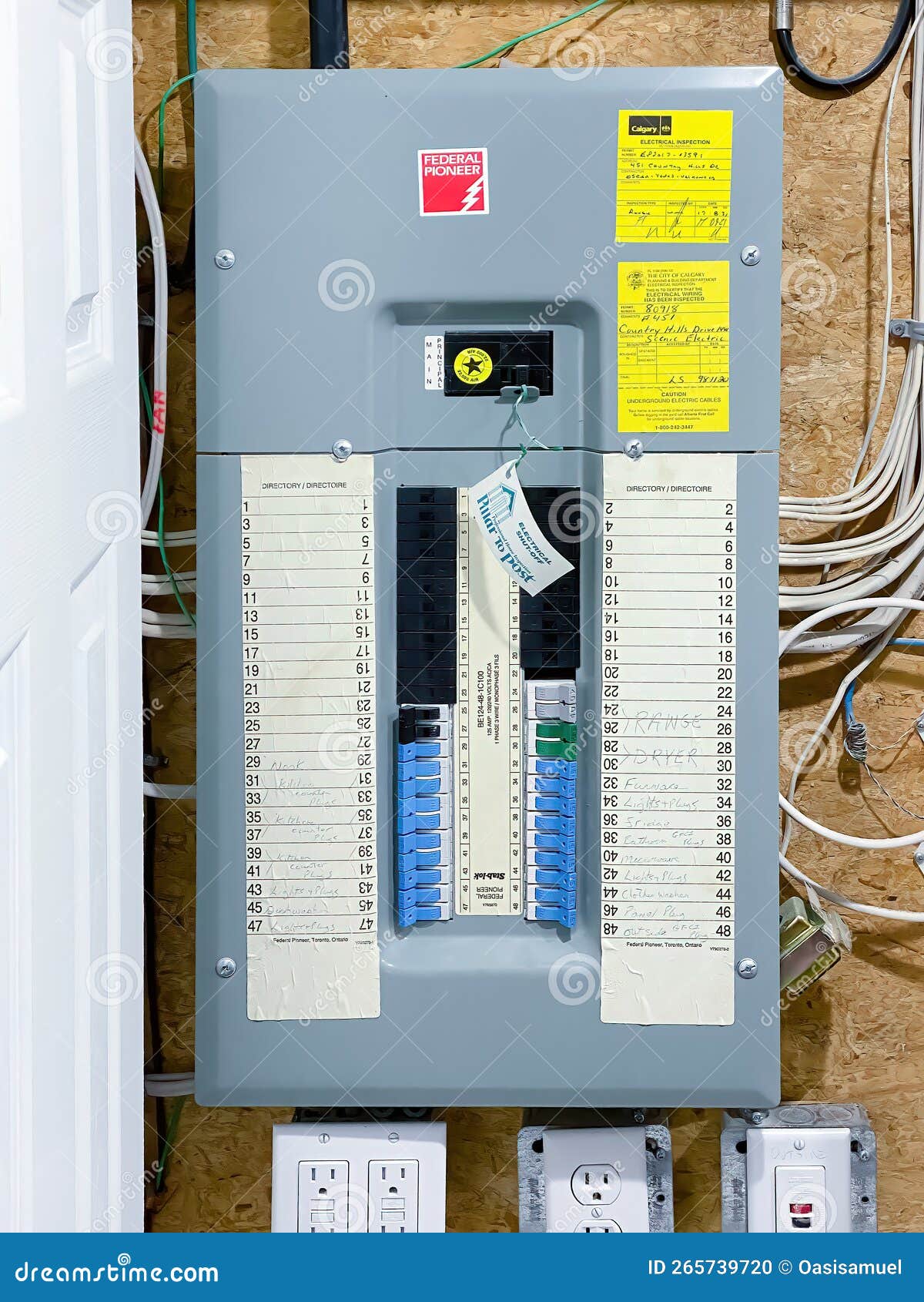 A House Electrical Panel on the Basement Editorial Image Image of