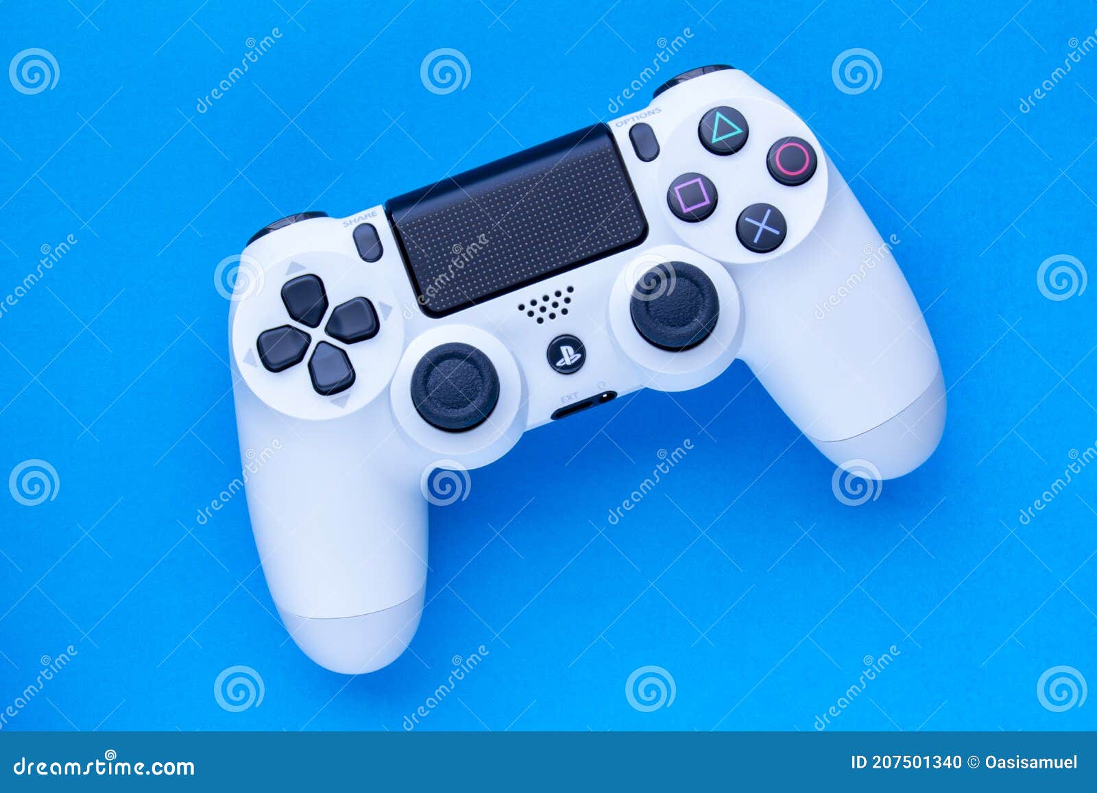 A White PlayStation 4 DualShock 4 Wireless Controller Glacier White