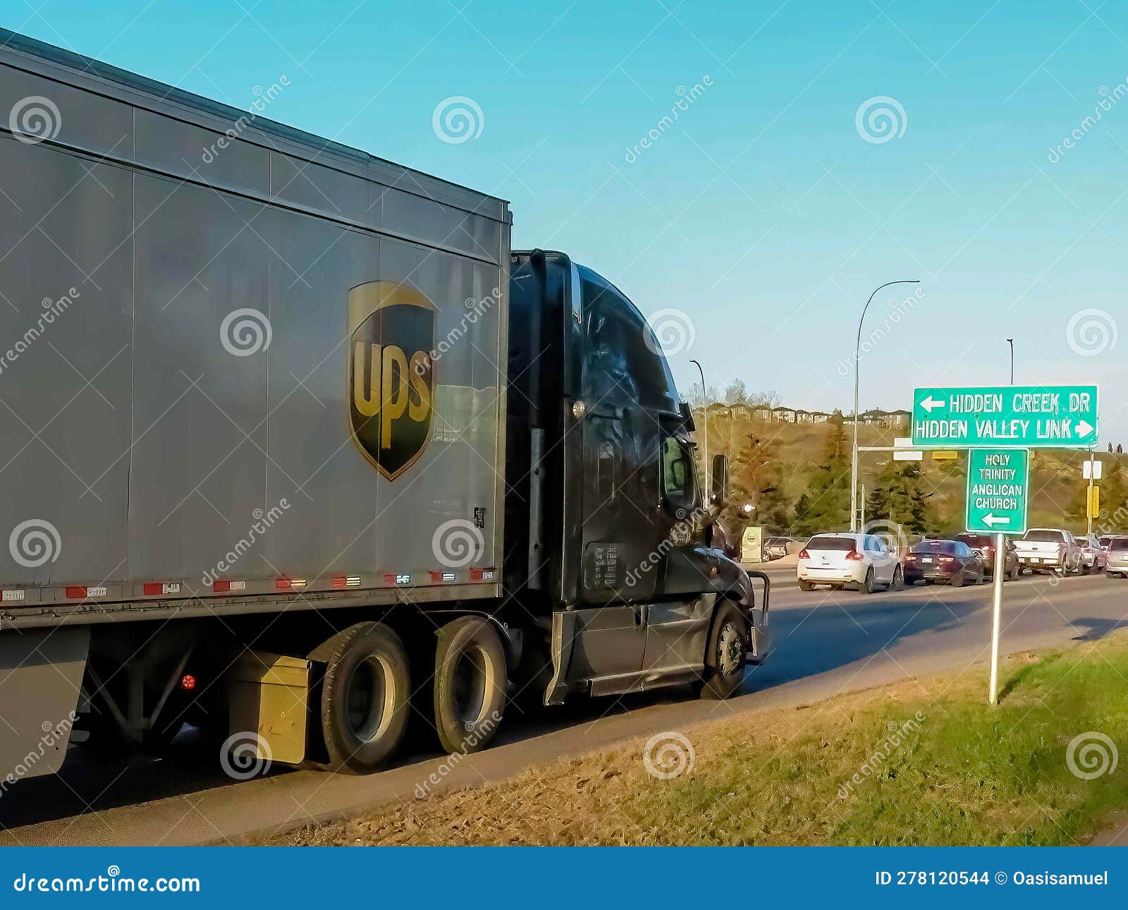 A UPS delivery truck editorial stock image. Image of shipping 278120544