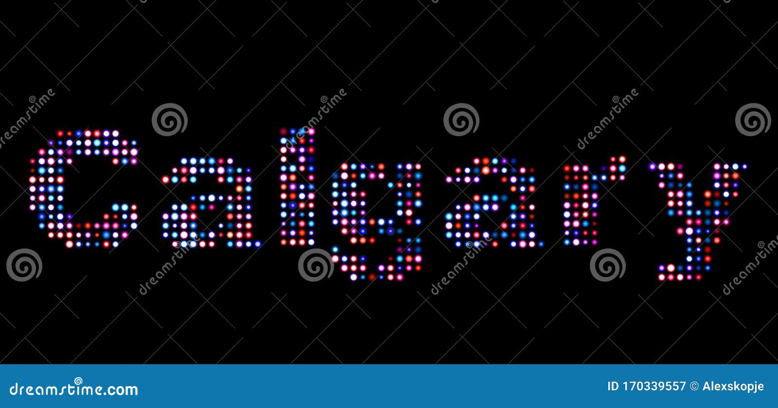 Calgary led text stock illustration. Illustration of background 170339557