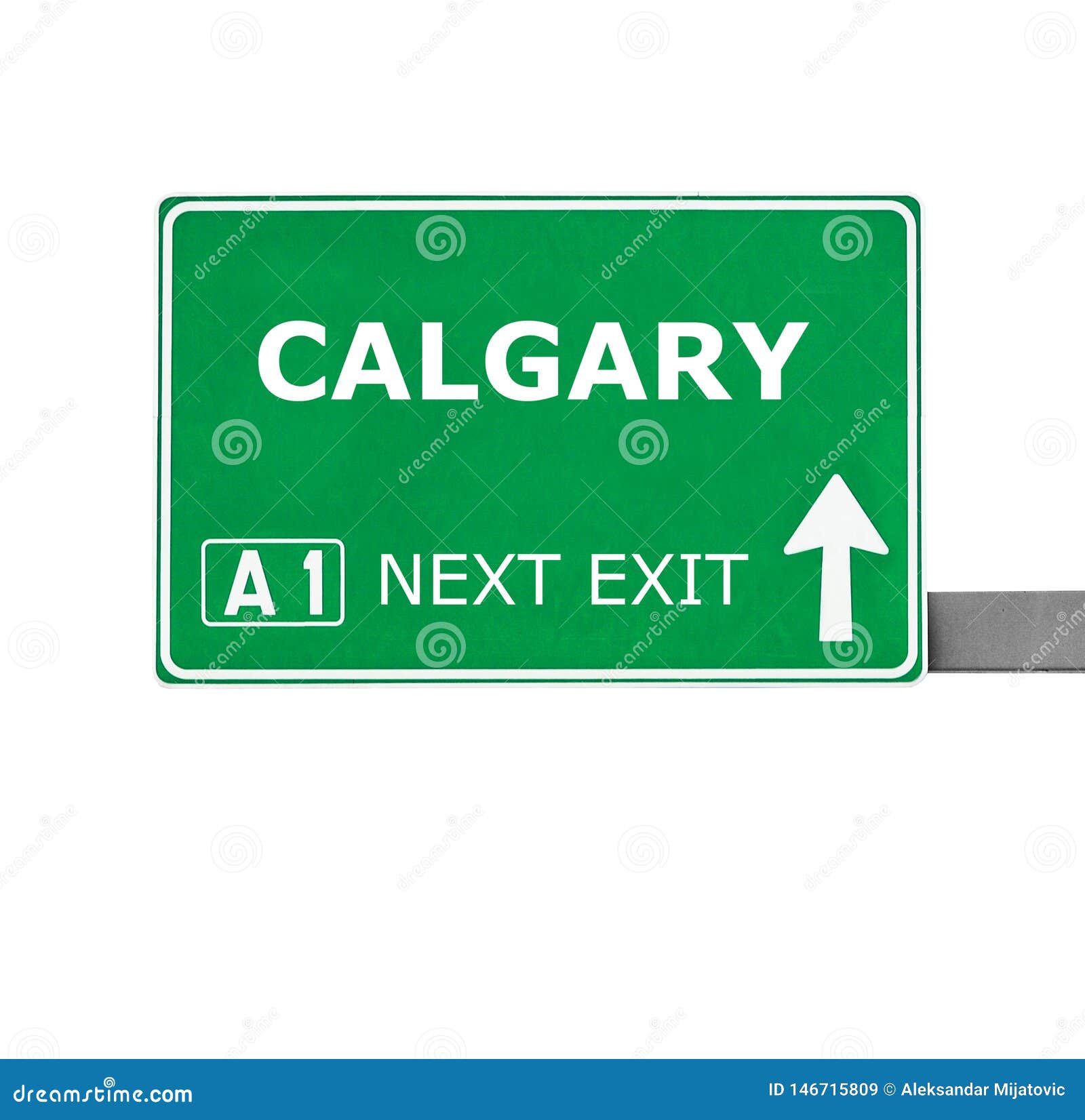 CALGARY Road Sign Isolated on White Stock Image Image of board