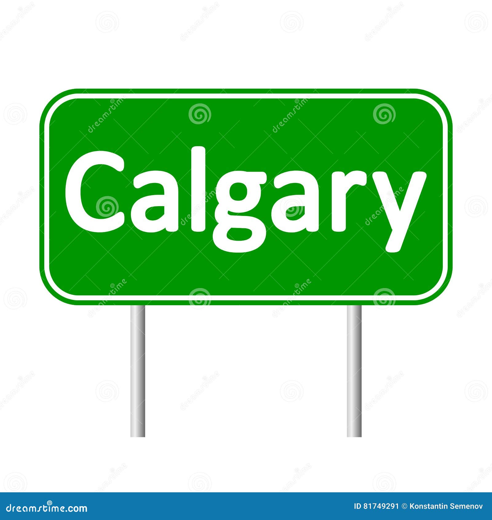 Calgary road sign. stock illustration. Illustration of vacation 81749291