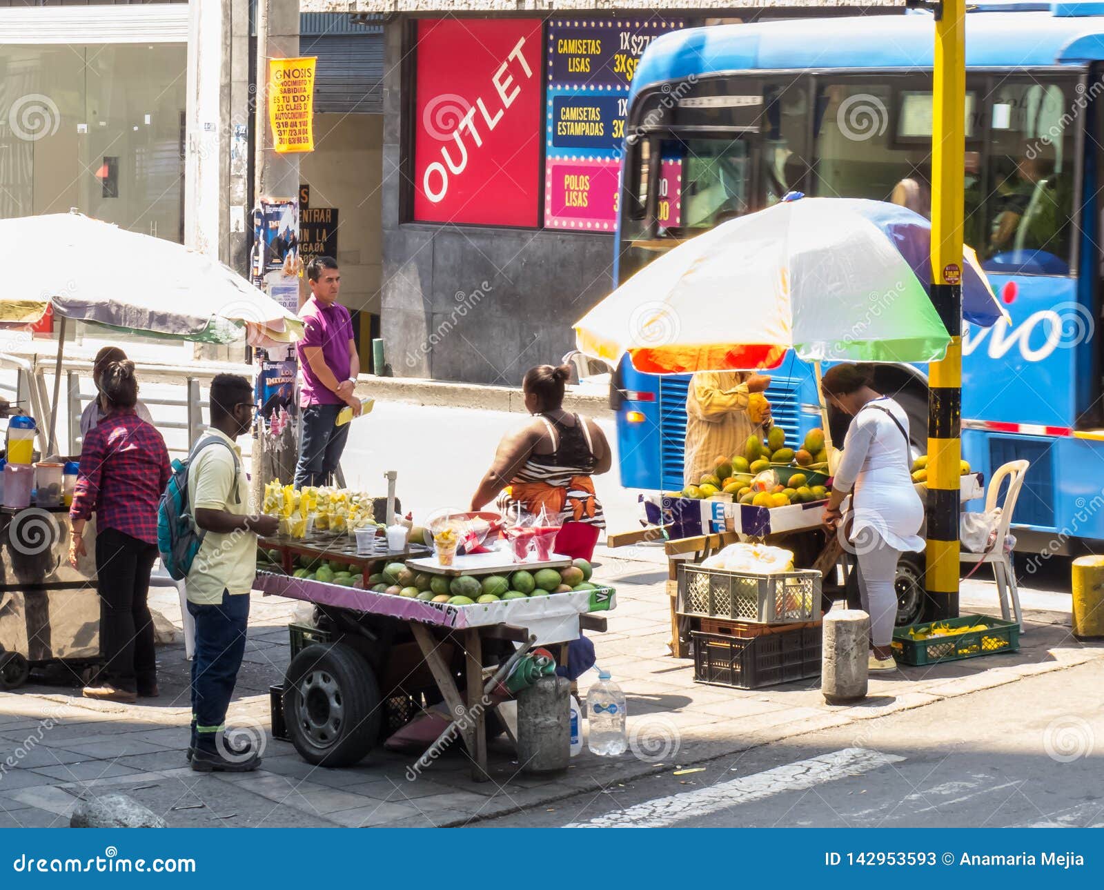 Fruit Street Vendors in Cali Editorial Stock Photo - Image of fresh