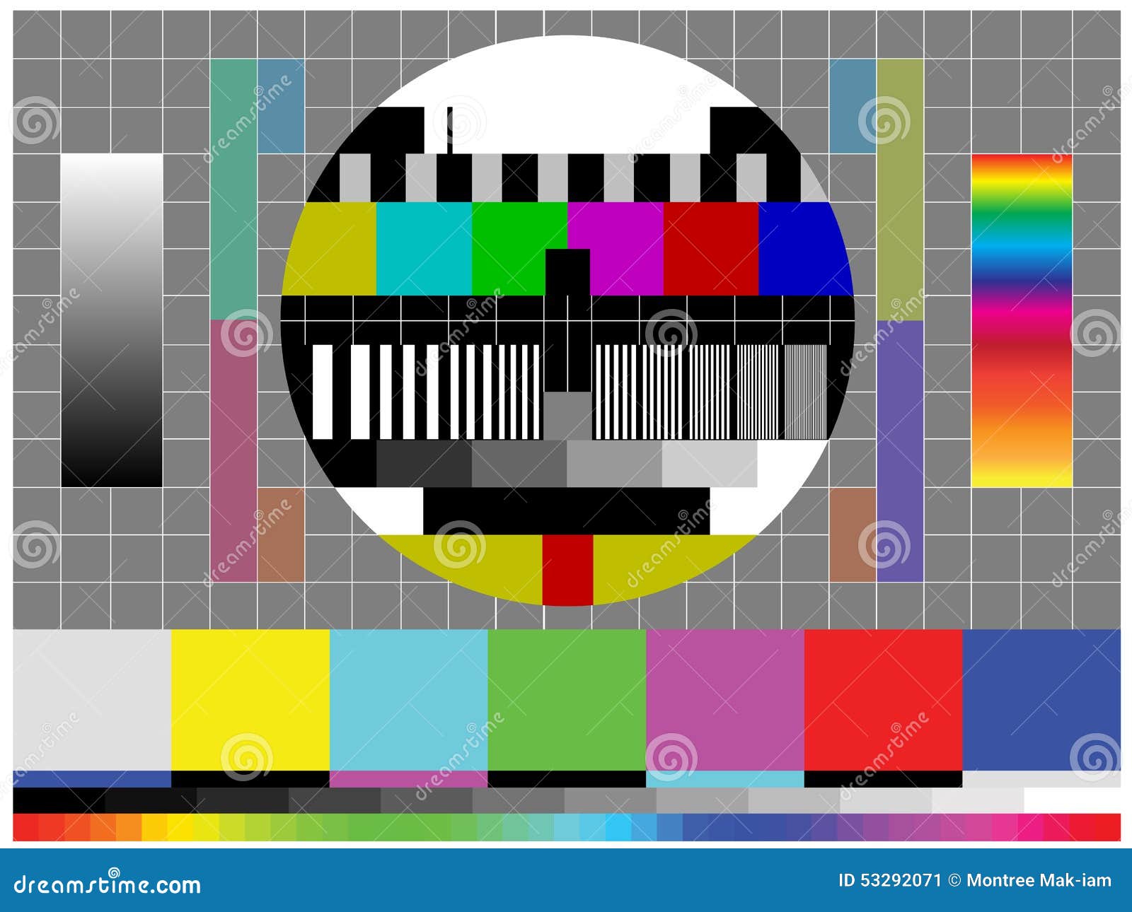 Calibration Color TV stock vector. Illustration of statements 53292071