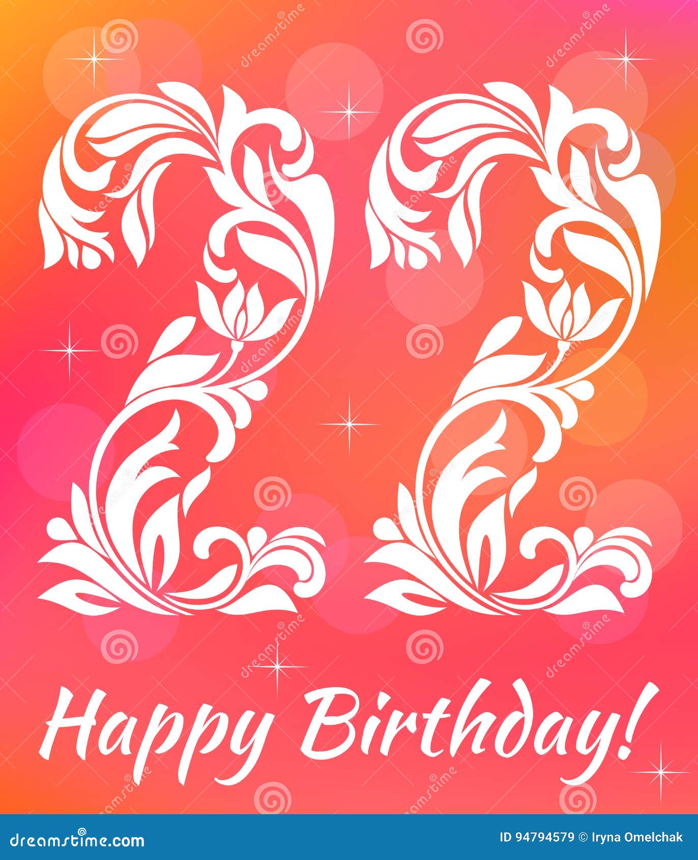 Calibre Lumineux D Invitation De Carte De Voeux Celebrant 22 Ans D Anniversaire Fonte Decorative Illustration De Vecteur Illustration Du Voeux Carte Calibre Lumineux D Invitation De Carte De Voeux Celebrant 22 Ans D Anniversaire Fonte Decorative Illustration De Vecteur Illustration Du Voeux Carte
